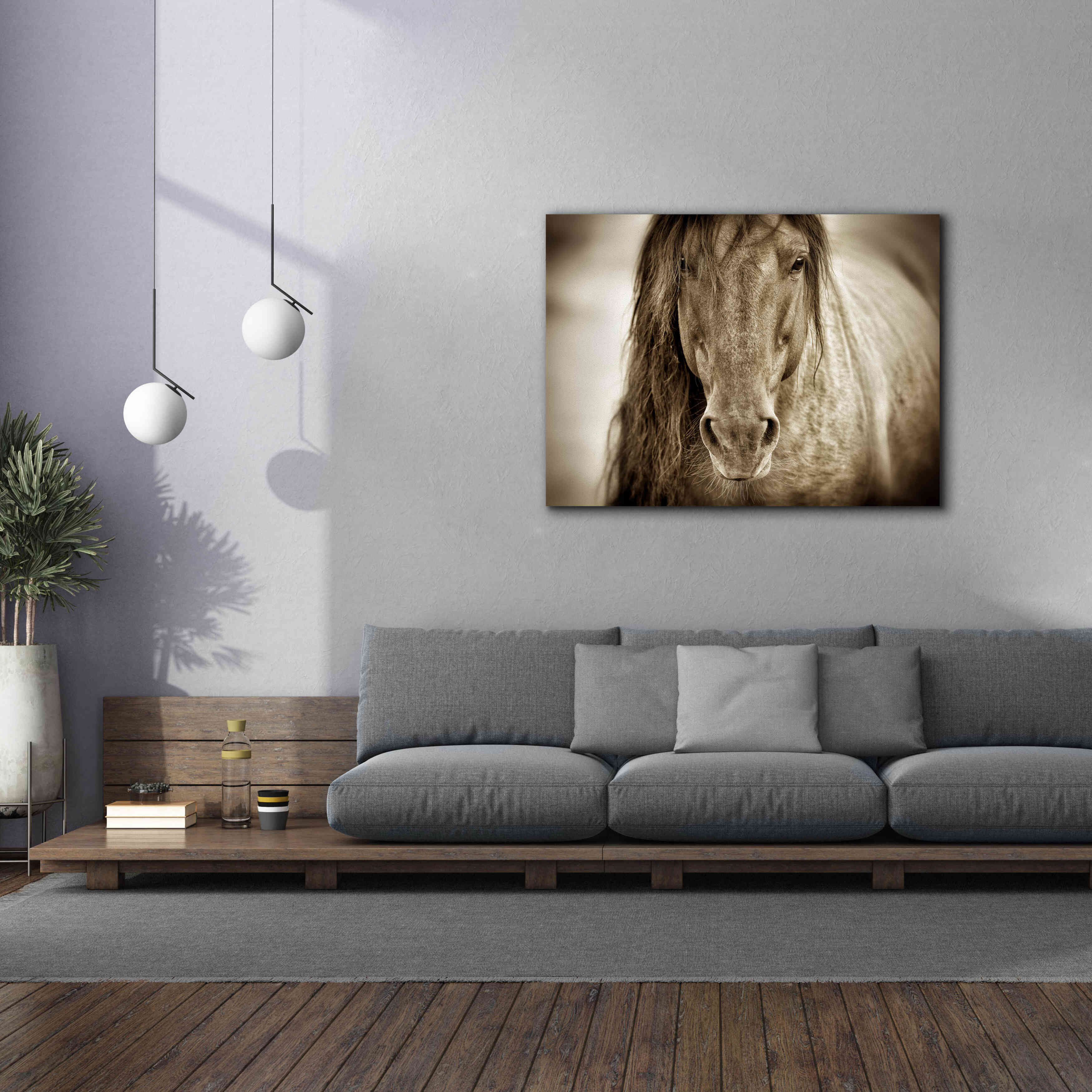 'Mustang Sally' by Lisa Dearing, Giclee Canvas Wall Art,54x40