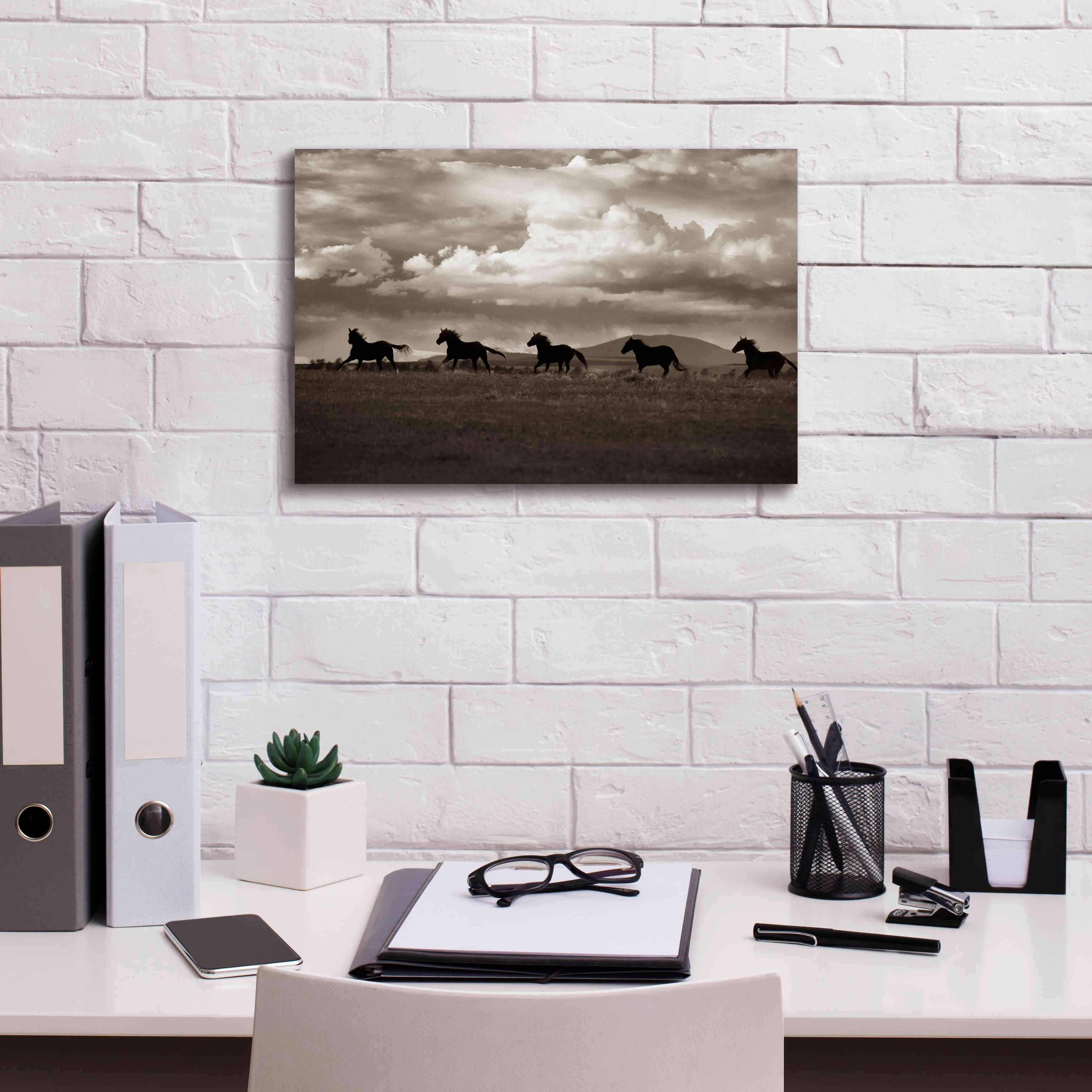 'Racing the Clouds' by Lisa Dearing, Giclee Canvas Wall Art,18x12