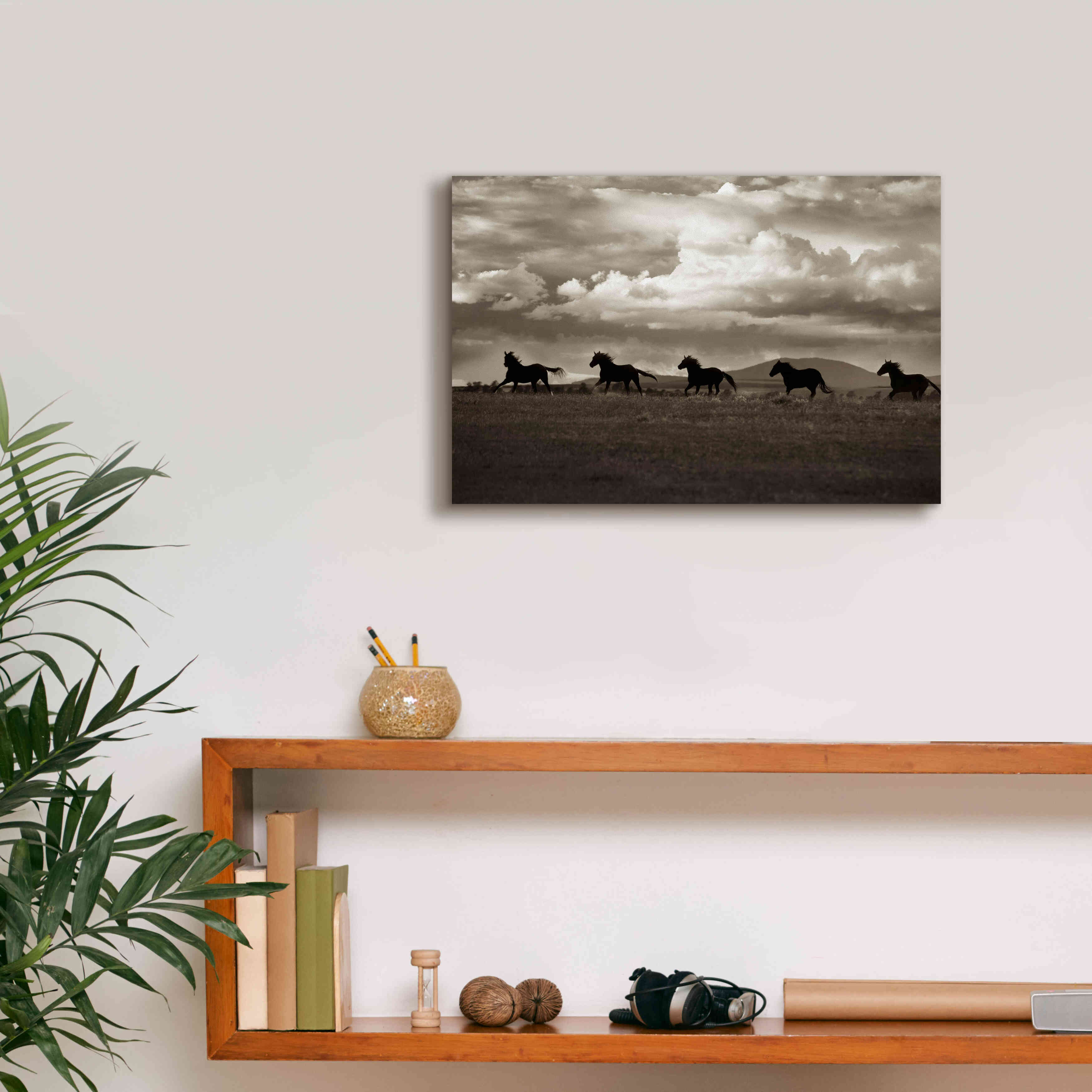 'Racing the Clouds' by Lisa Dearing, Giclee Canvas Wall Art,18x12