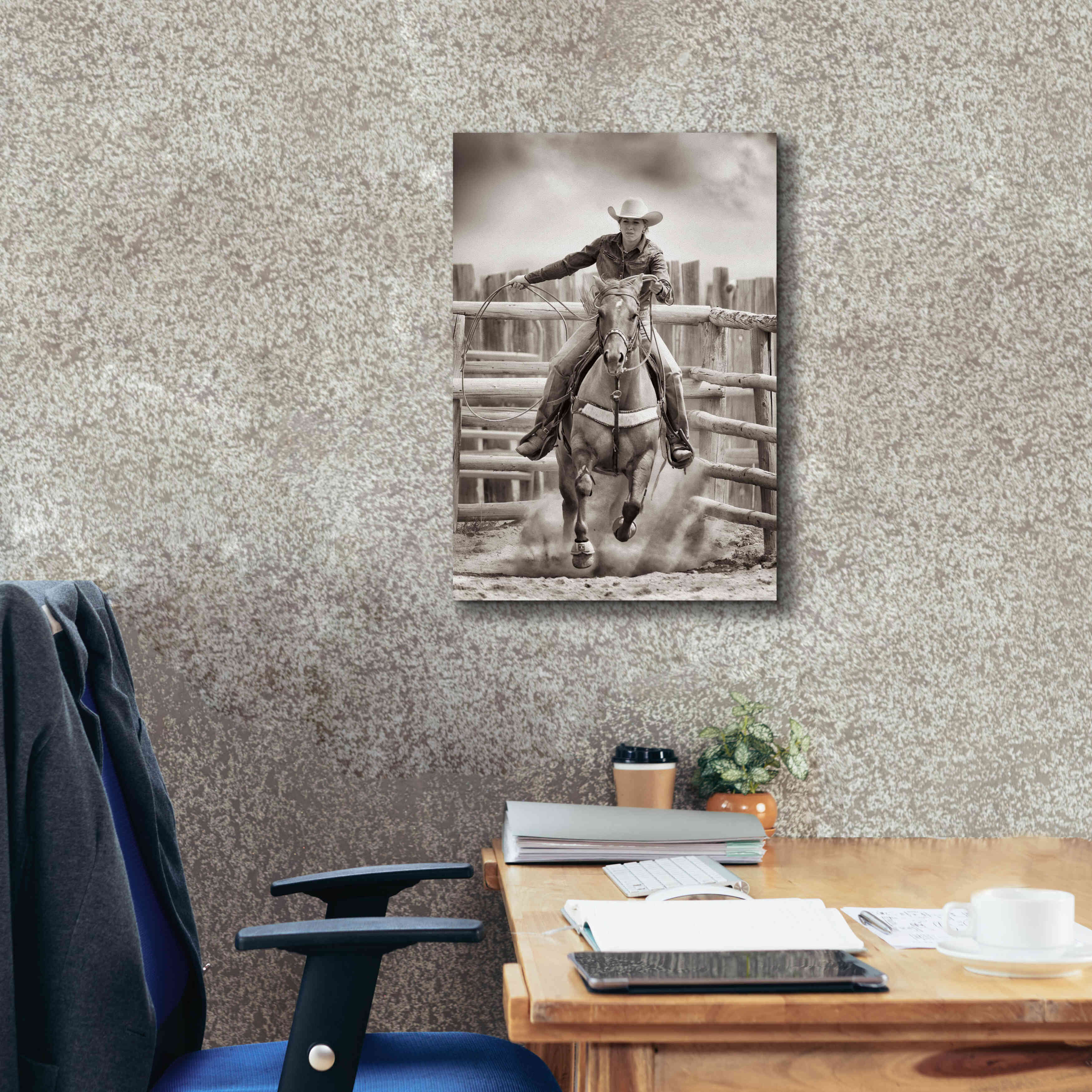 'Ride ‘Em Cowgirl' by Lisa Dearing, Giclee Canvas Wall Art,18x26