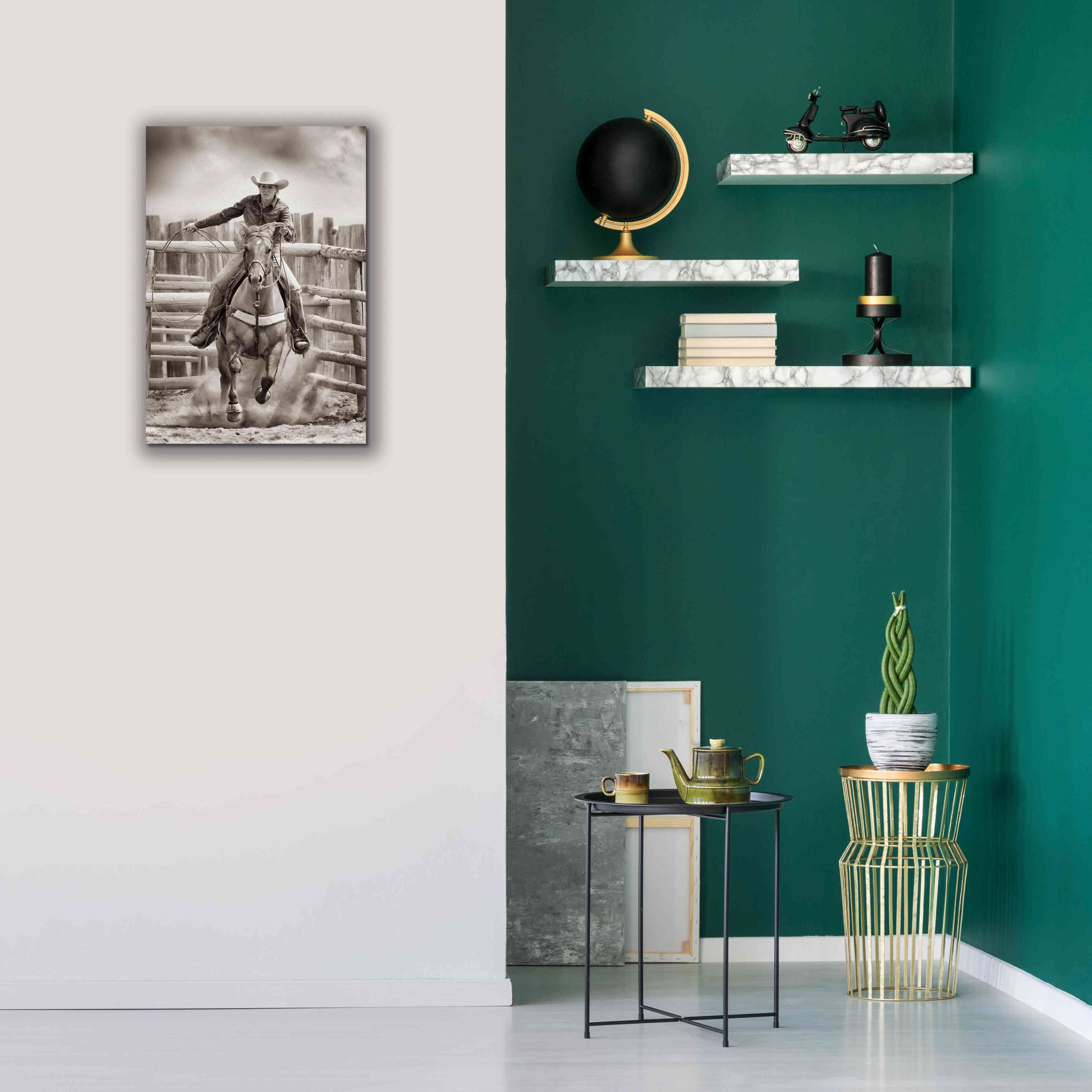 'Ride ‘Em Cowgirl' by Lisa Dearing, Giclee Canvas Wall Art,18x26