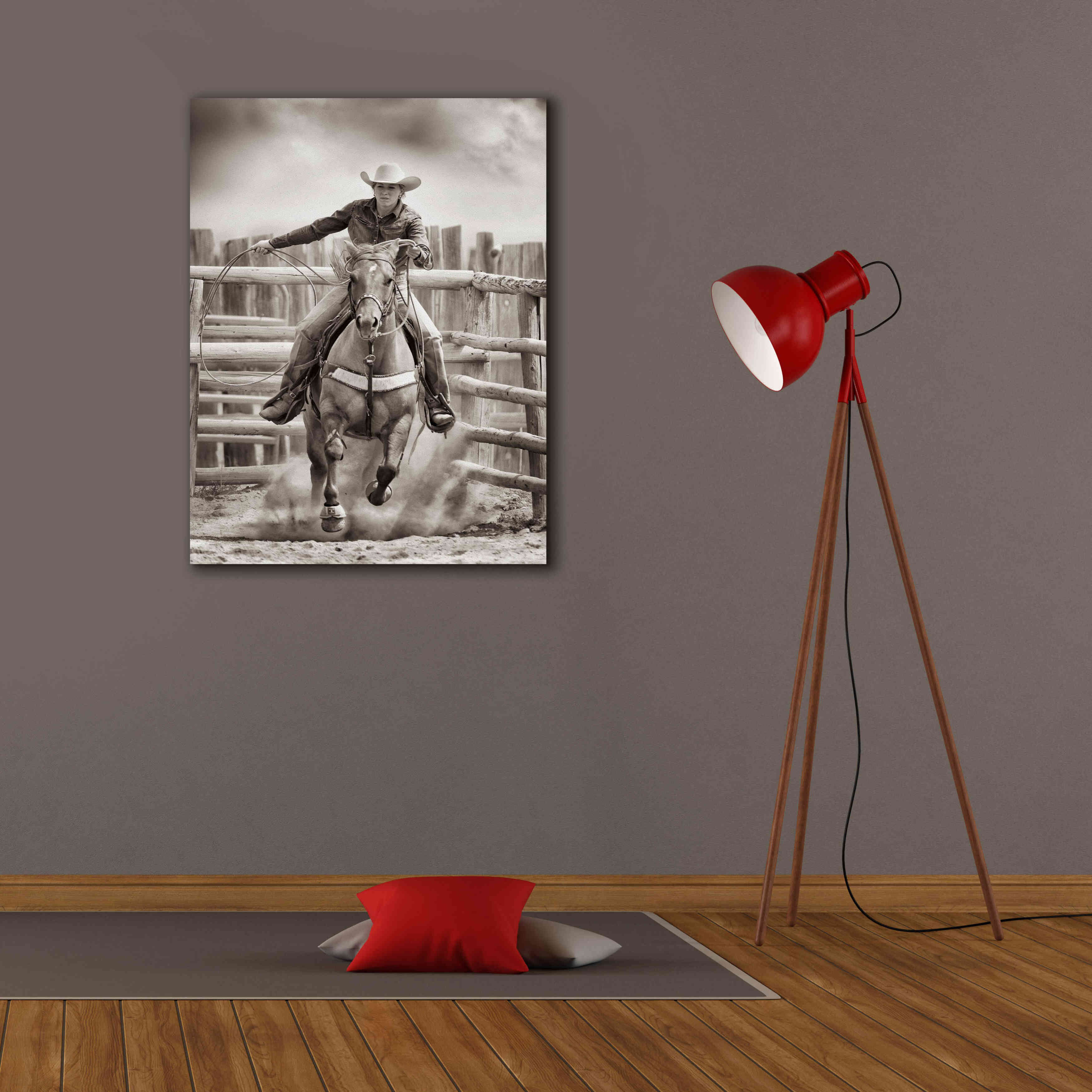 'Ride ‘Em Cowgirl' by Lisa Dearing, Giclee Canvas Wall Art,26x34