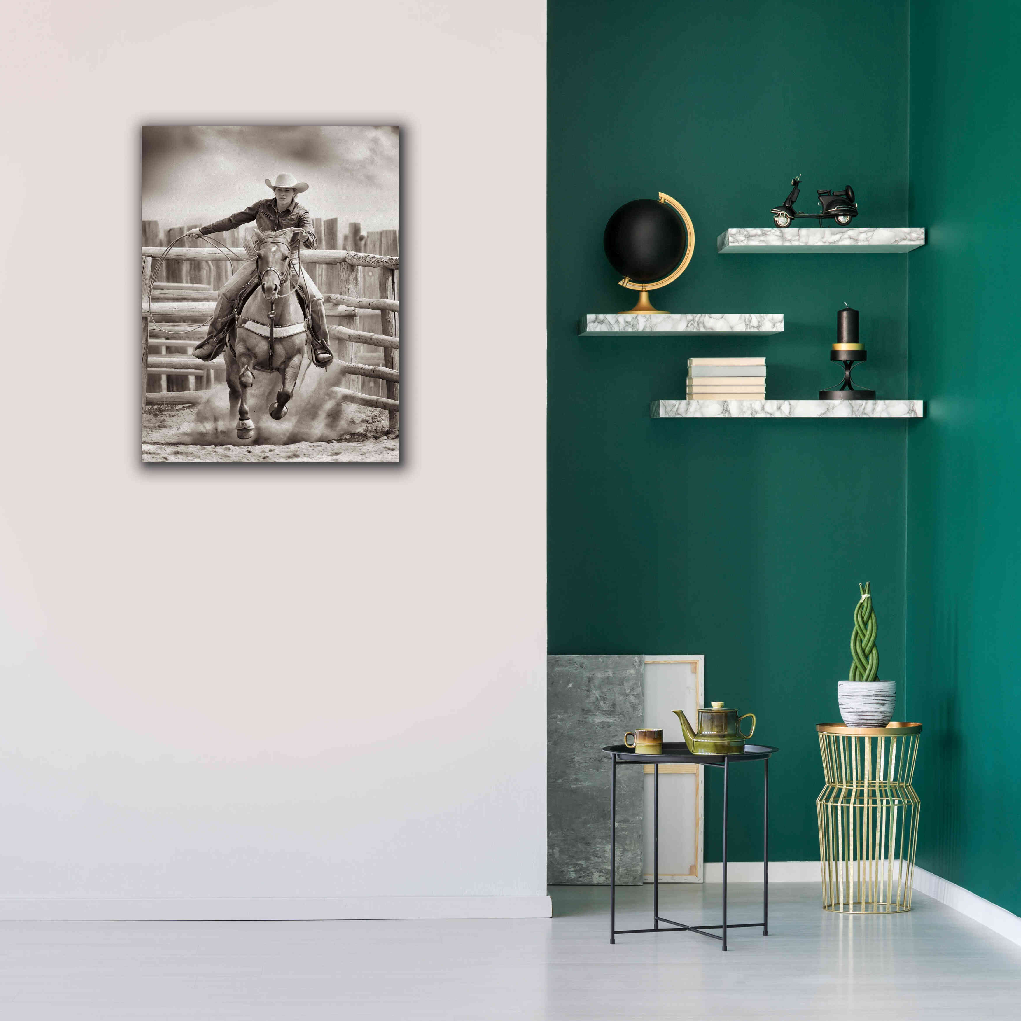 'Ride ‘Em Cowgirl' by Lisa Dearing, Giclee Canvas Wall Art,26x34