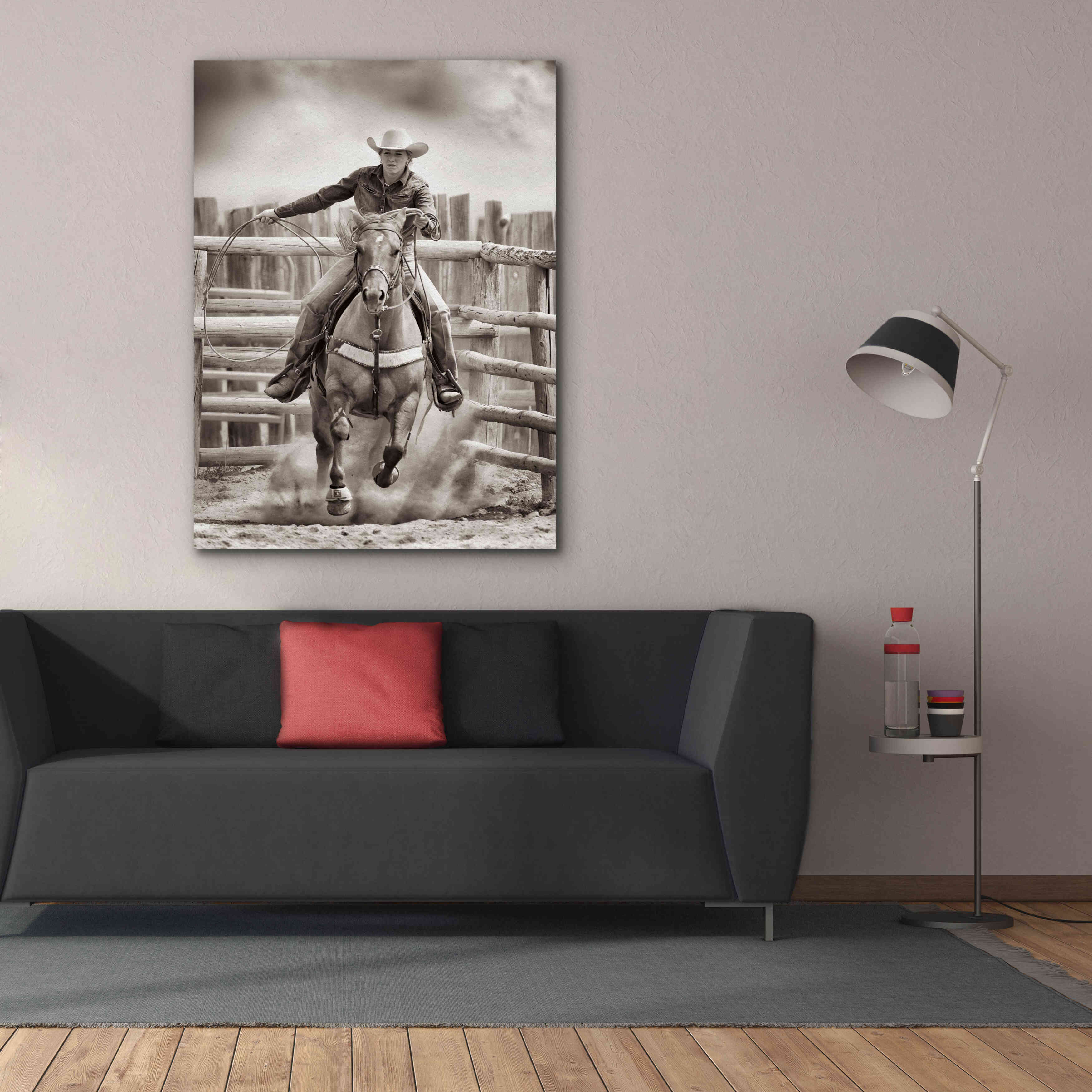 'Ride ‘Em Cowgirl' by Lisa Dearing, Giclee Canvas Wall Art,40x54