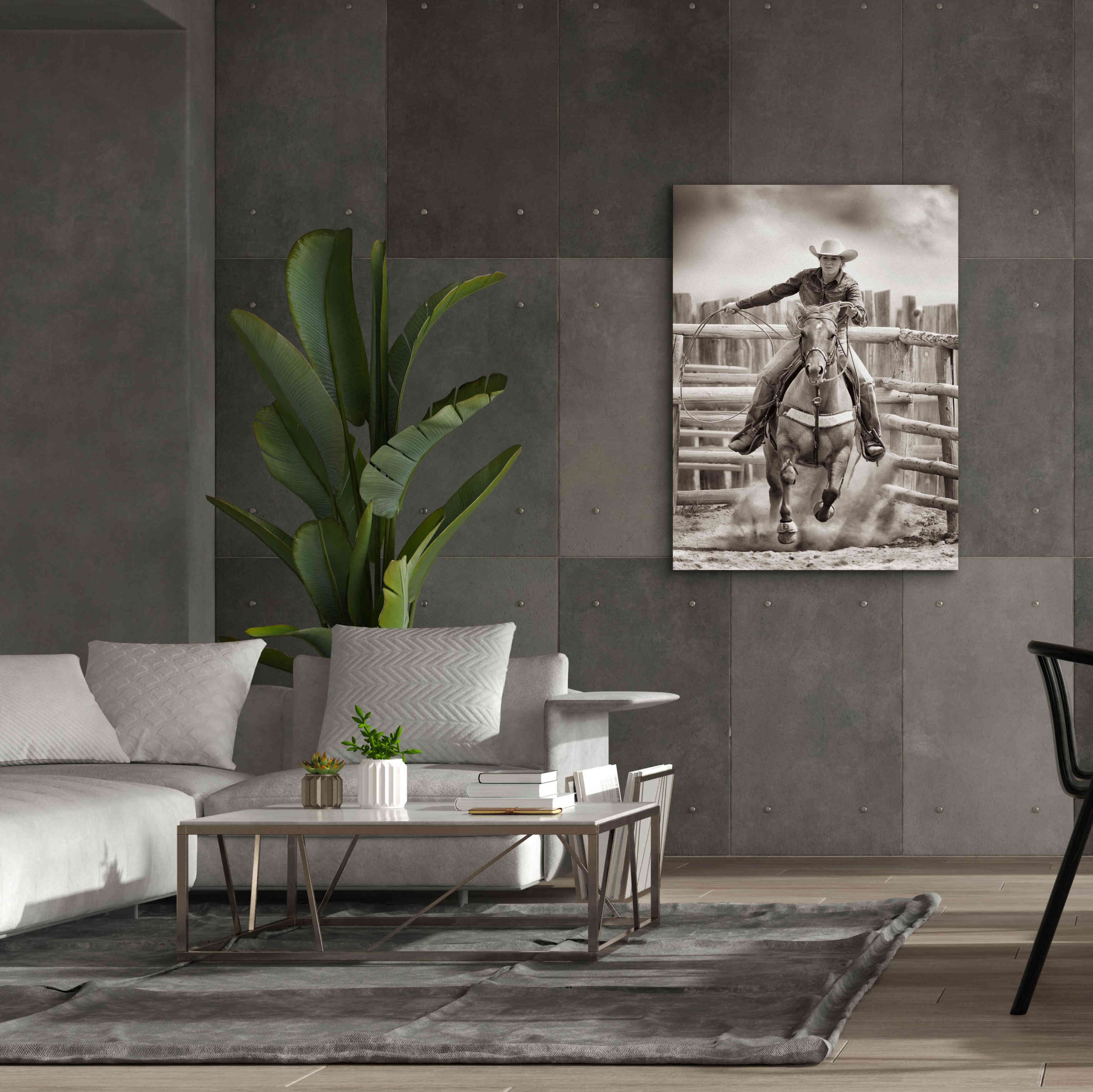 'Ride ‘Em Cowgirl' by Lisa Dearing, Giclee Canvas Wall Art,40x54
