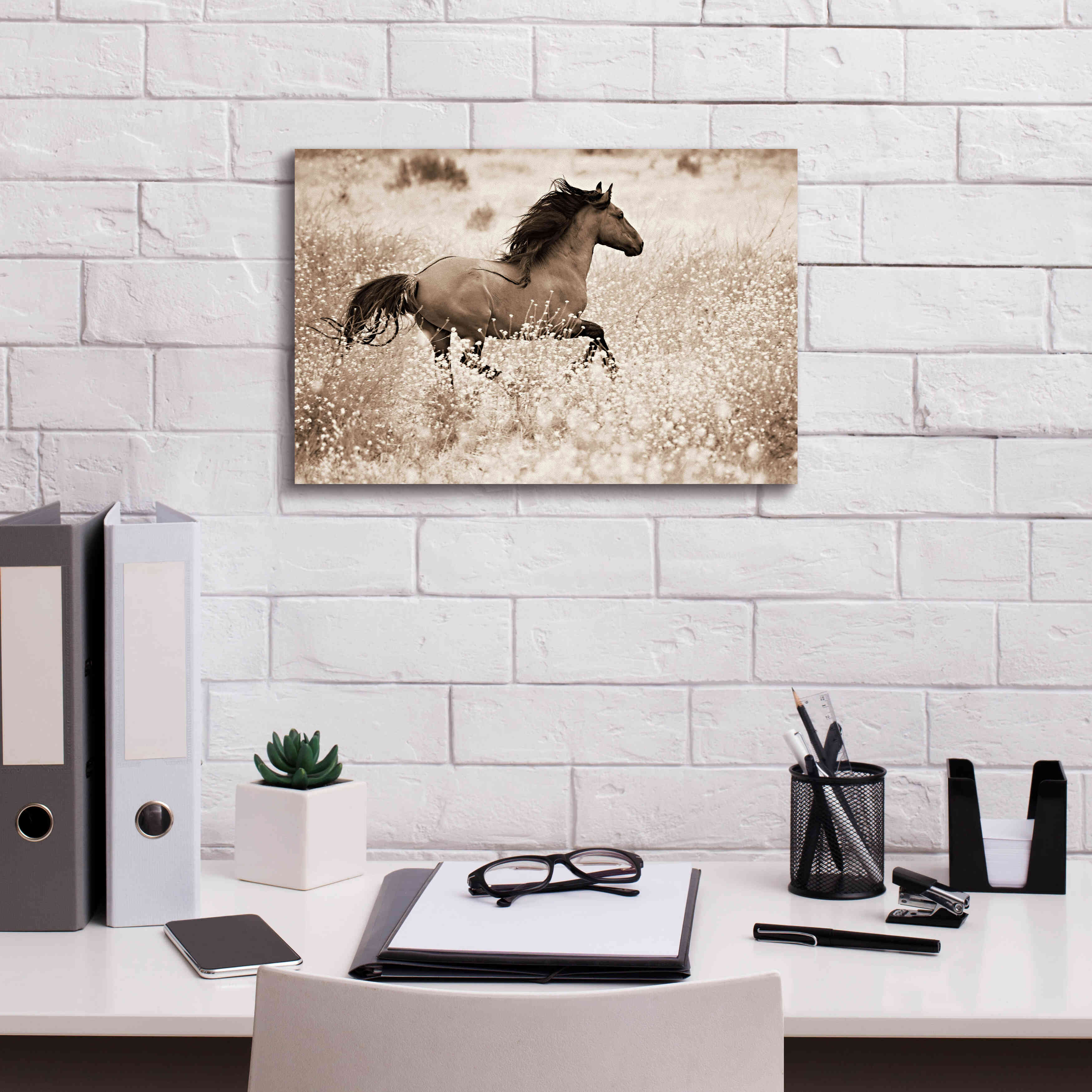 'Running Free' by Lisa Dearing, Giclee Canvas Wall Art,18x12