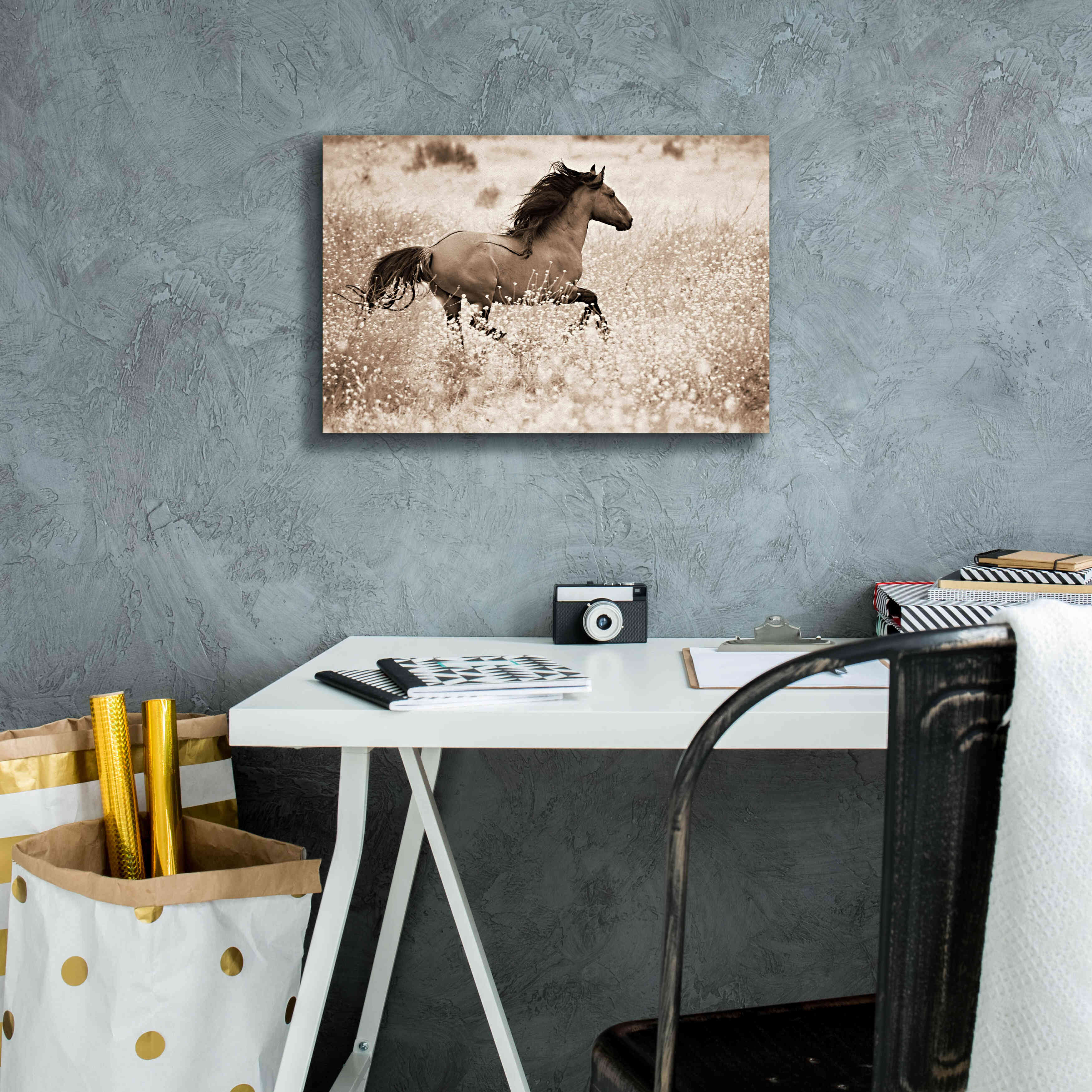 'Running Free' by Lisa Dearing, Giclee Canvas Wall Art,18x12