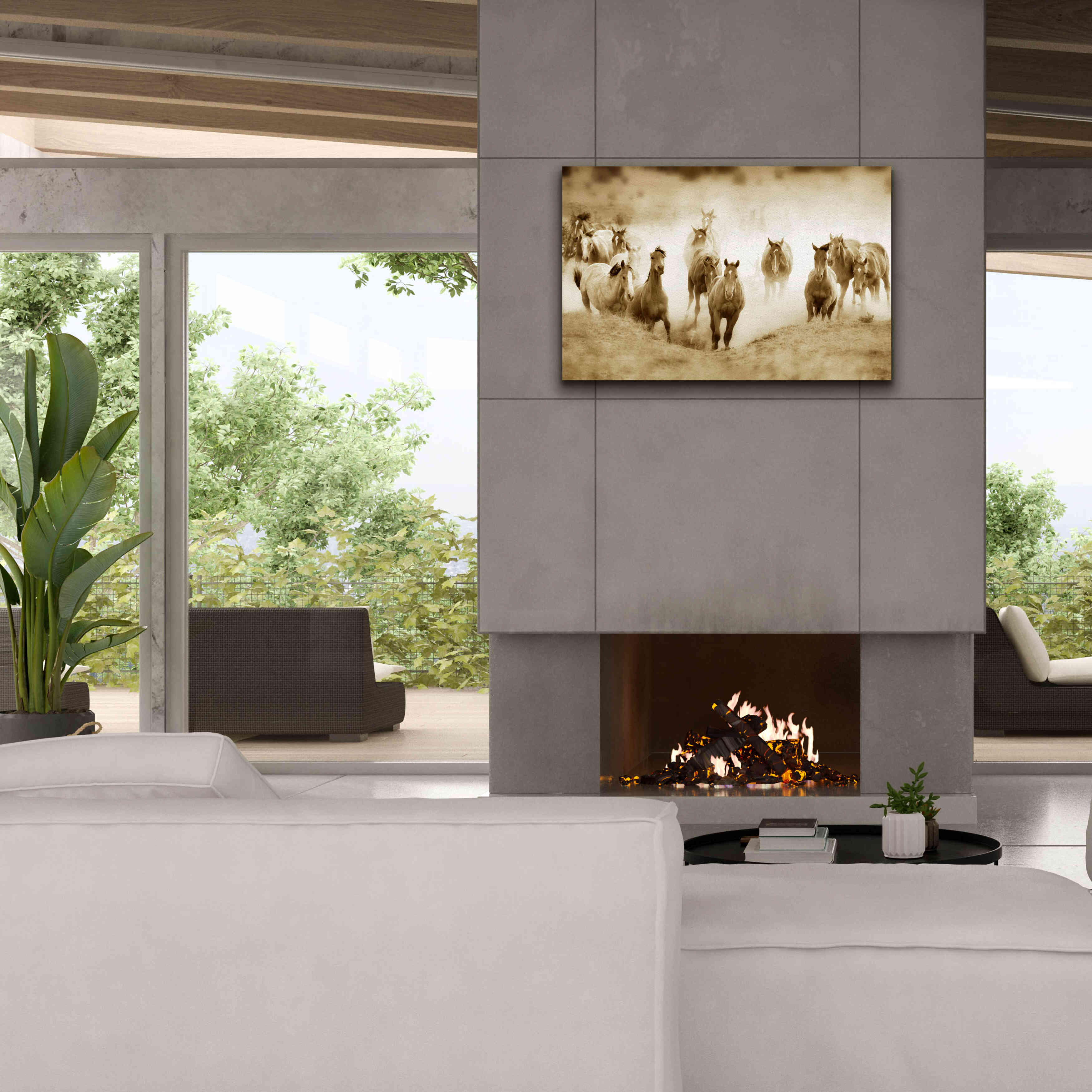 'San Cristobol Horses' by Lisa Dearing, Giclee Canvas Wall Art,40x26