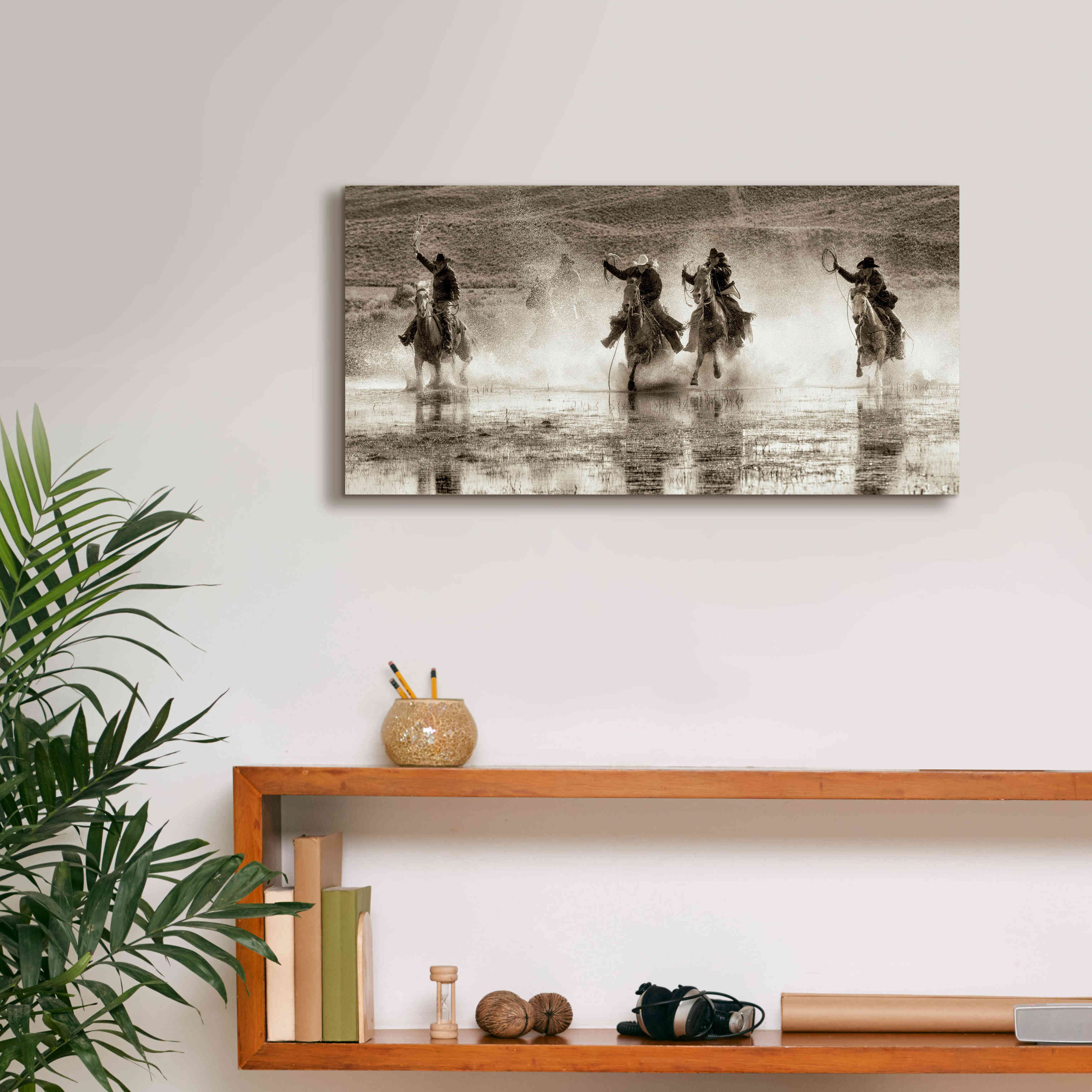 'Splash Dance II' by Lisa Dearing, Giclee Canvas Wall Art,24x12