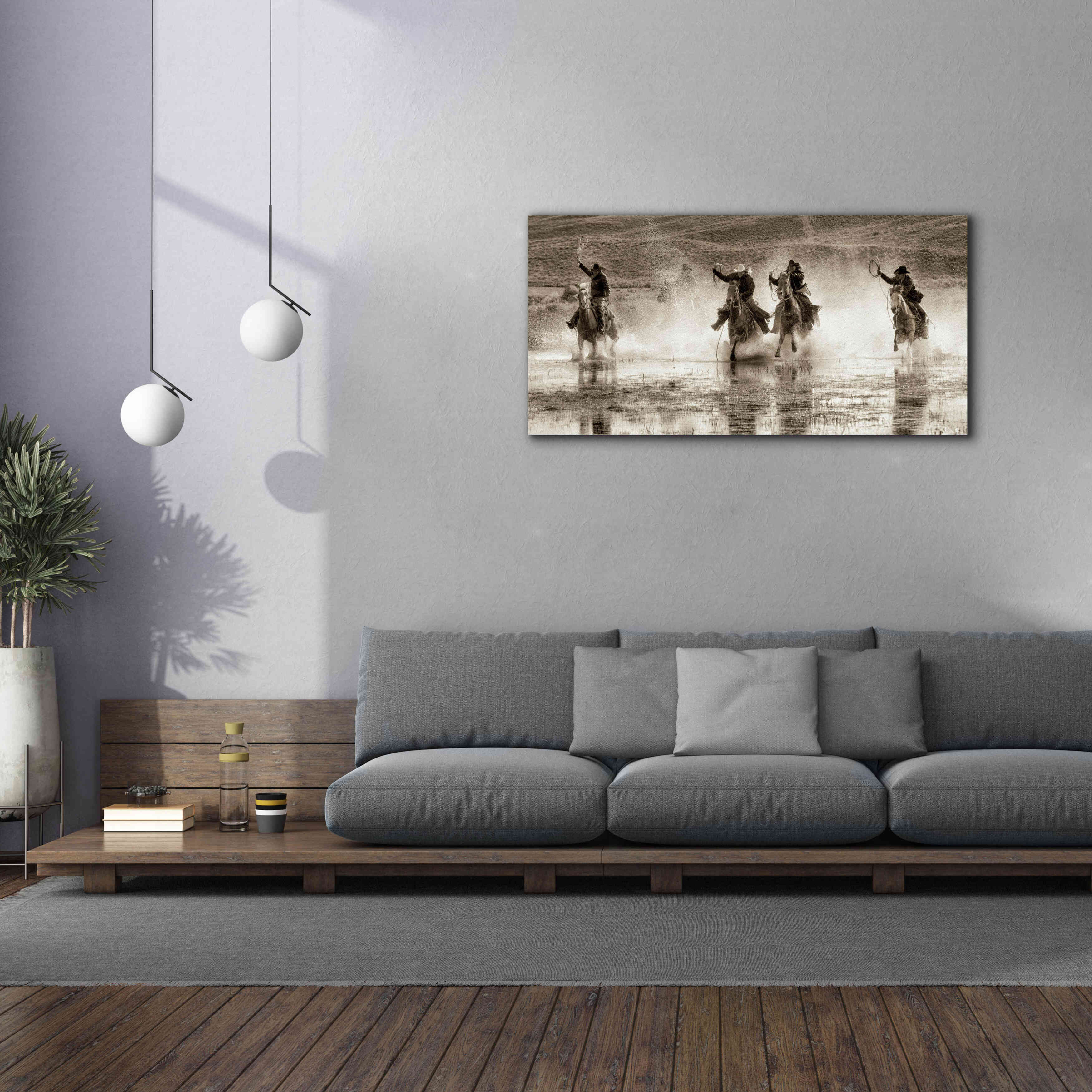 'Splash Dance II' by Lisa Dearing, Giclee Canvas Wall Art,60x30