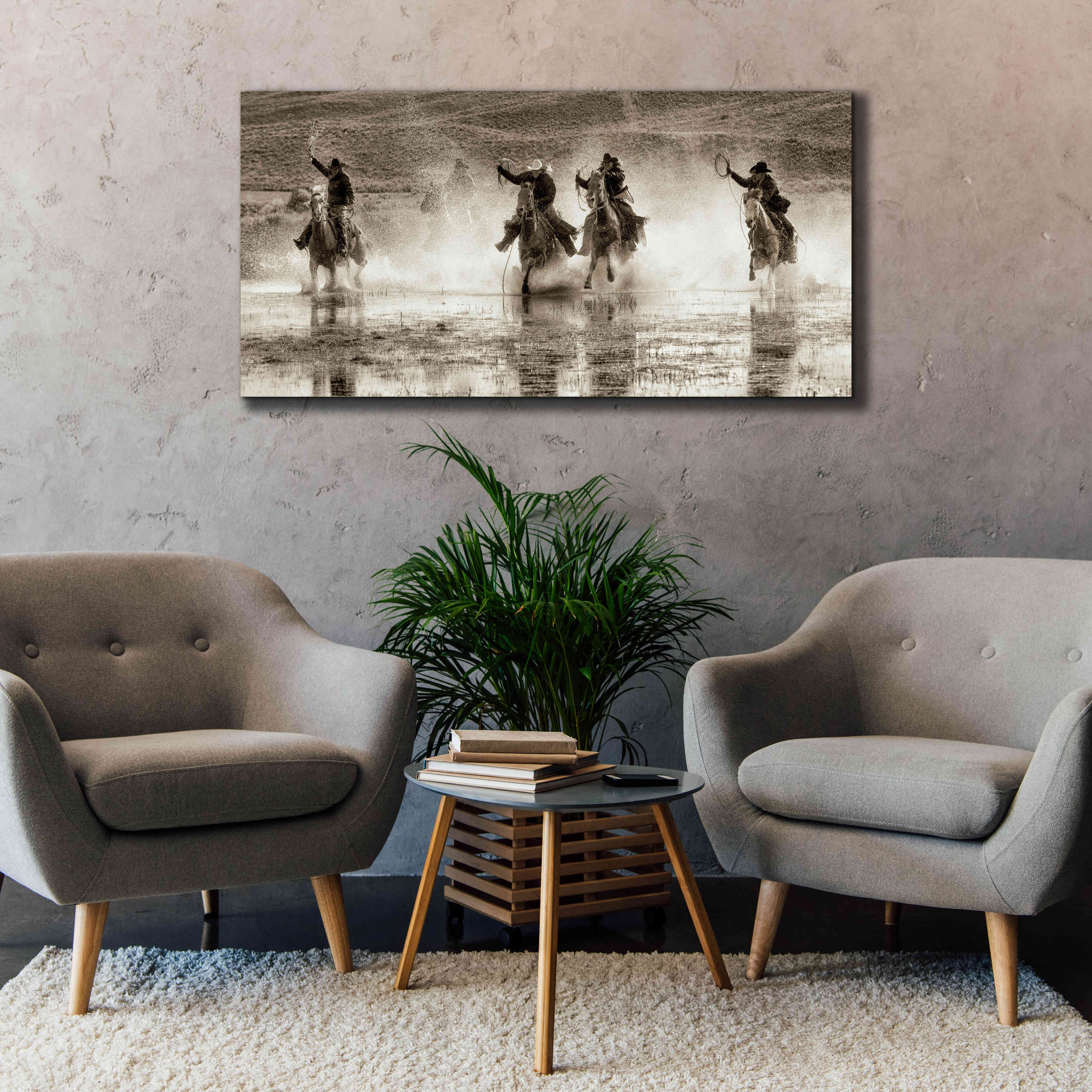 'Splash Dance II' by Lisa Dearing, Giclee Canvas Wall Art,60x30