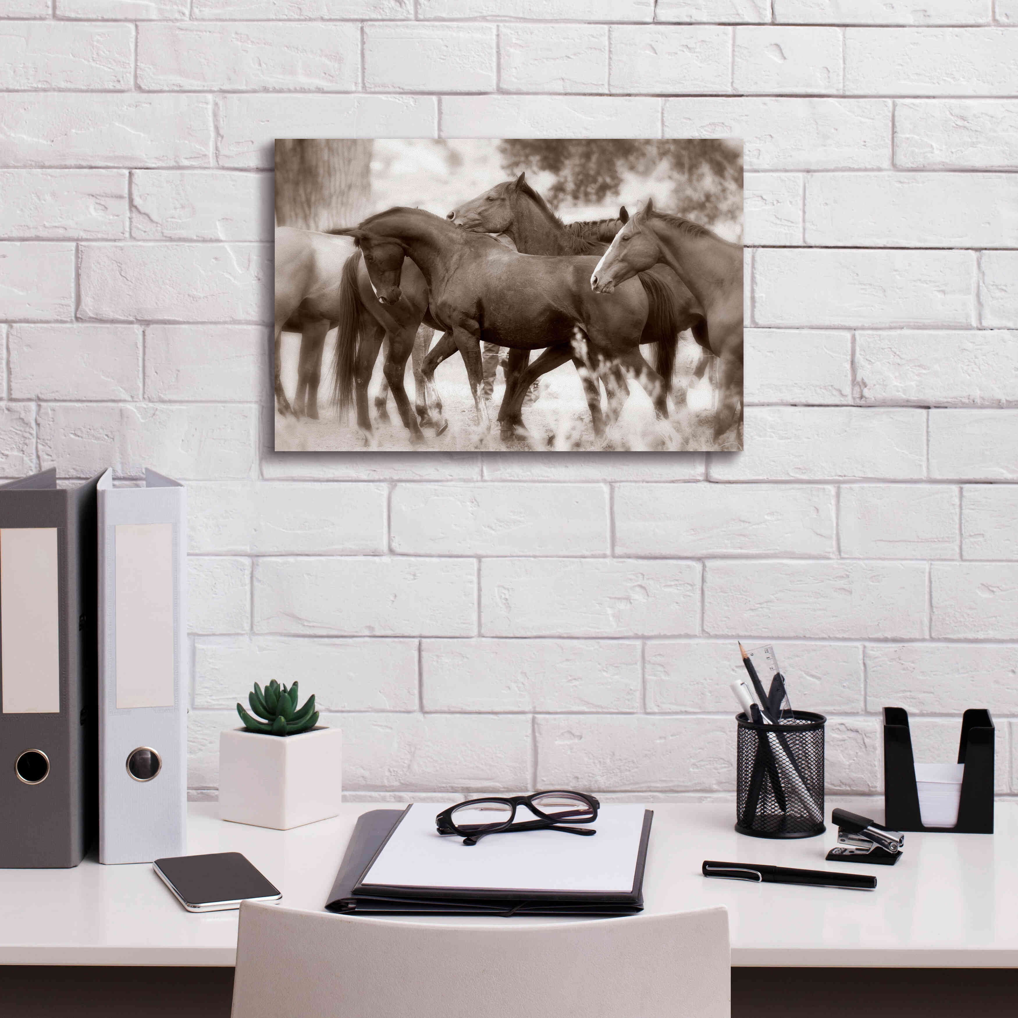 'The Herd' by Lisa Dearing, Giclee Canvas Wall Art,18x12