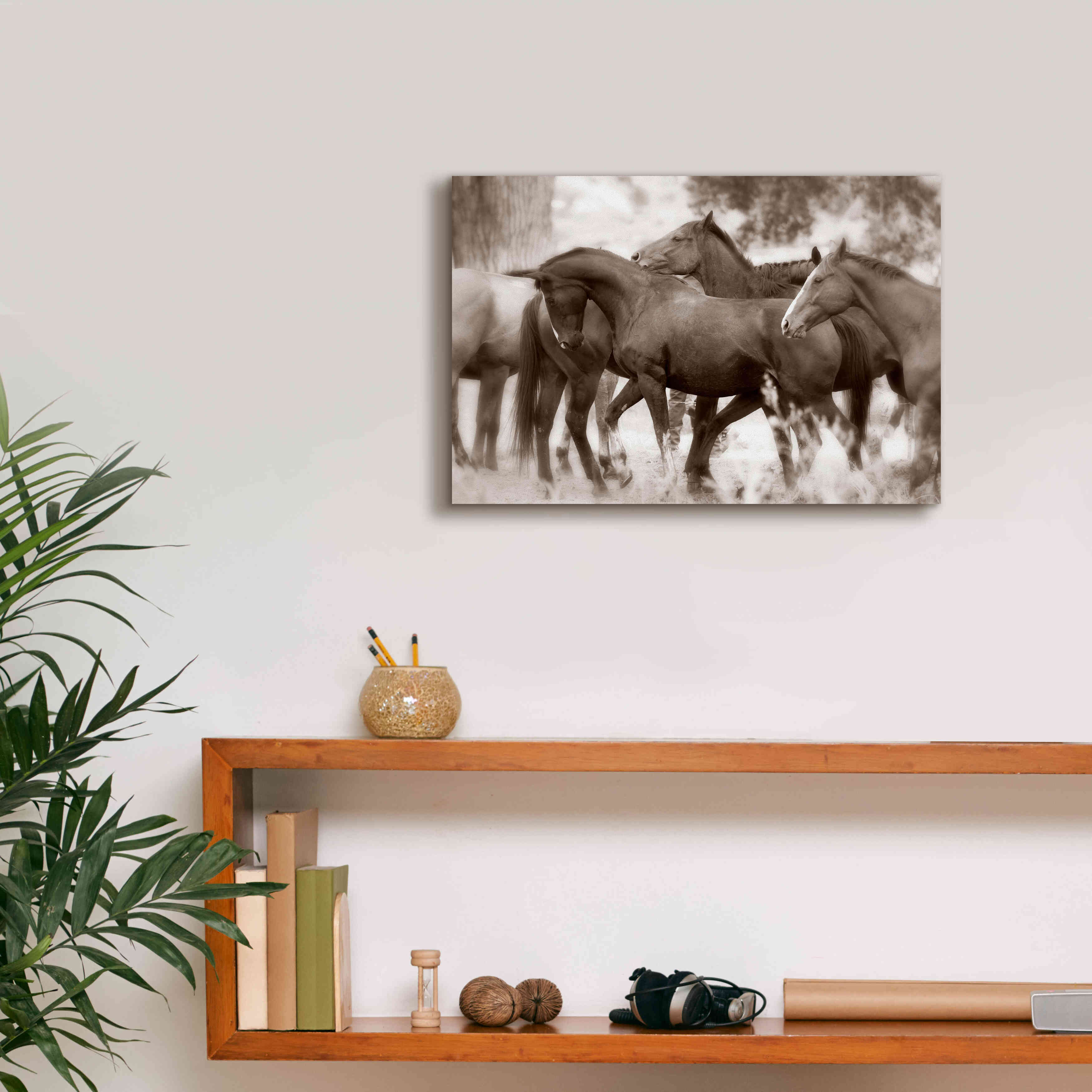 'The Herd' by Lisa Dearing, Giclee Canvas Wall Art,18x12