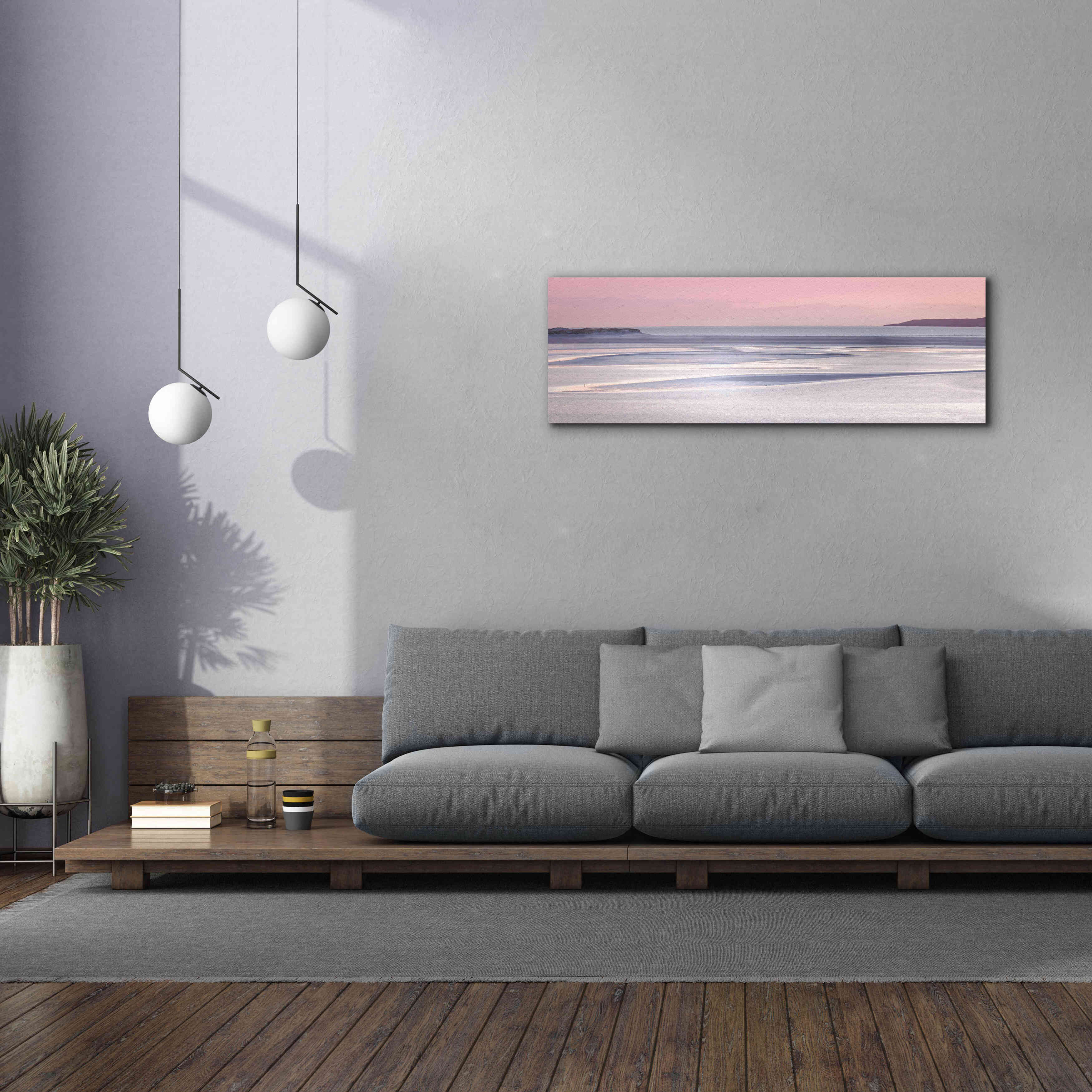 'Silver Sands' by Lynne Douglas, Giclee Canvas Wall Art,60x20