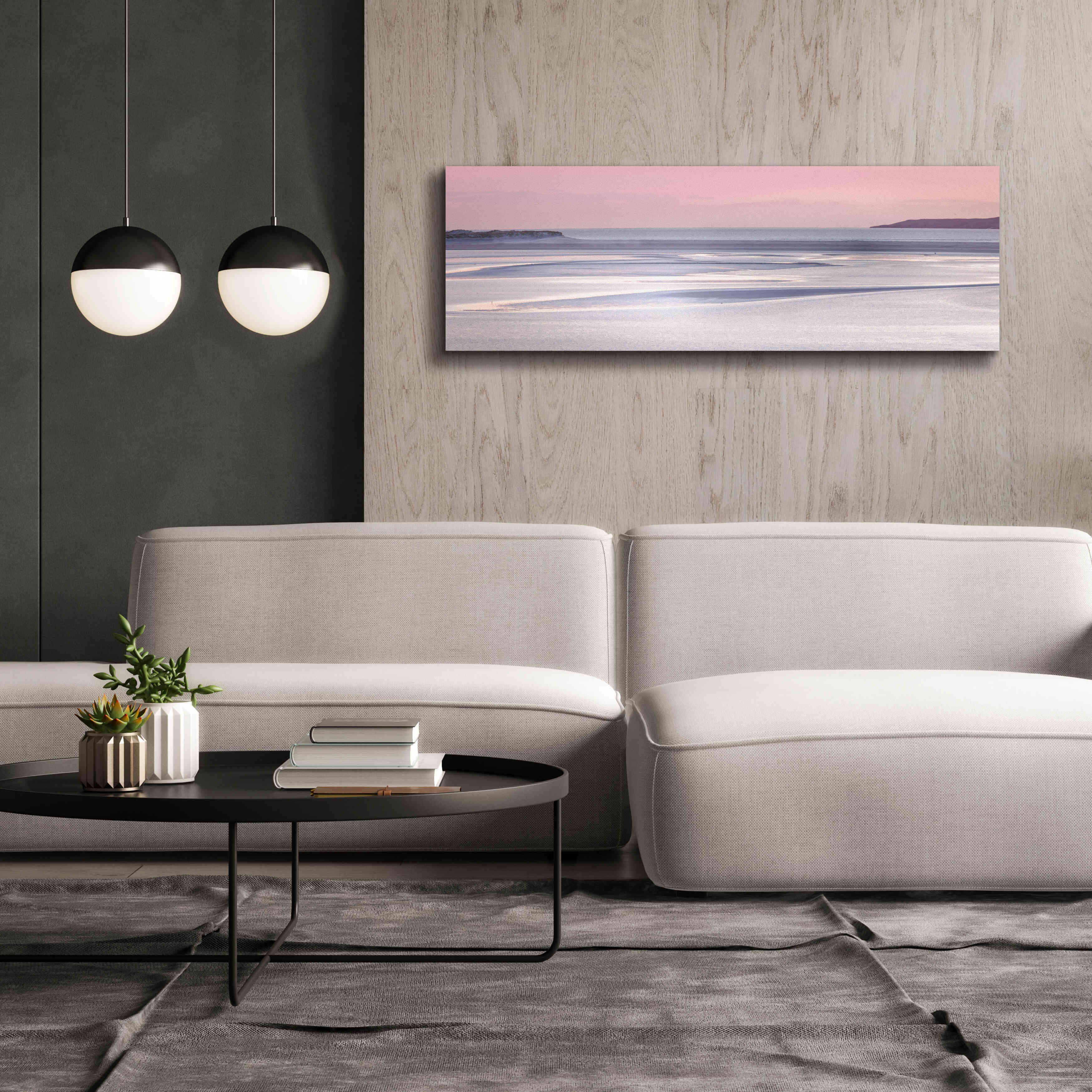 'Silver Sands' by Lynne Douglas, Giclee Canvas Wall Art,60x20