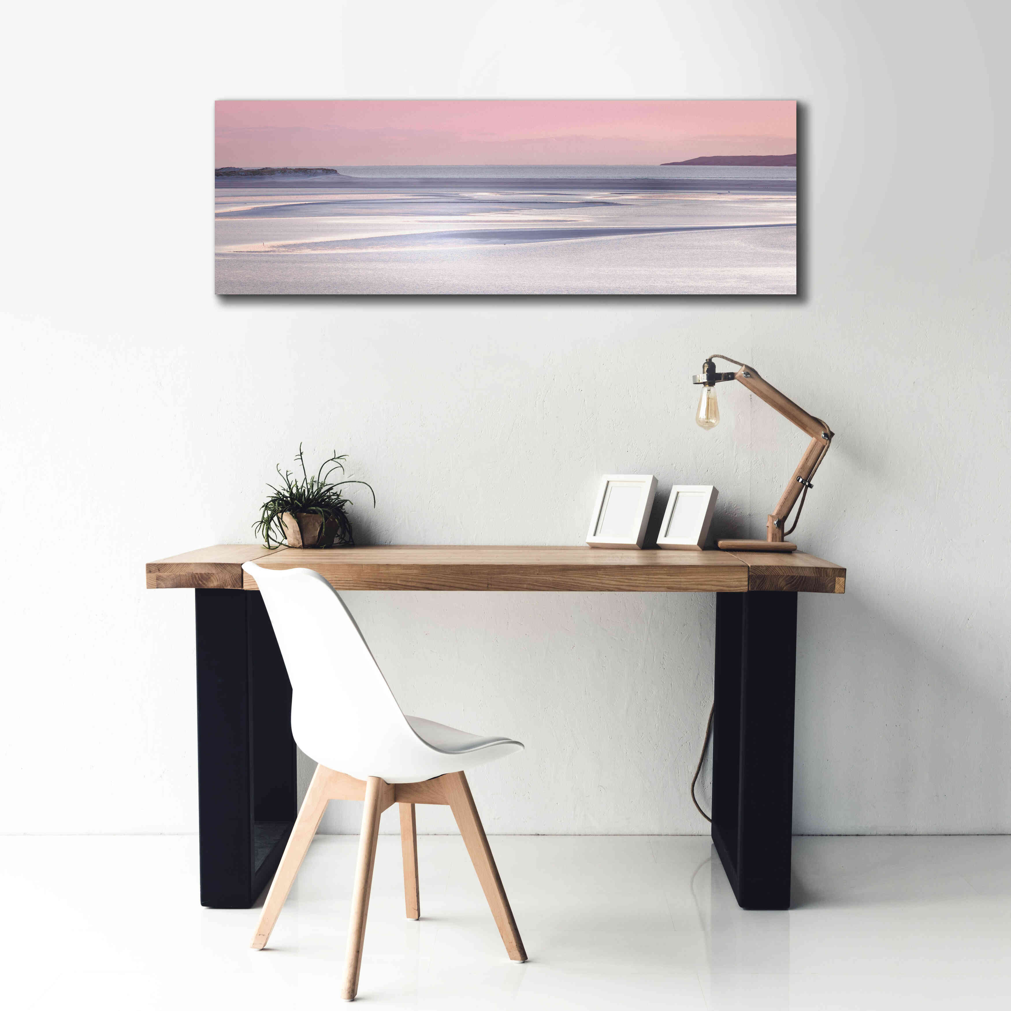 'Silver Sands' by Lynne Douglas, Giclee Canvas Wall Art,60x20