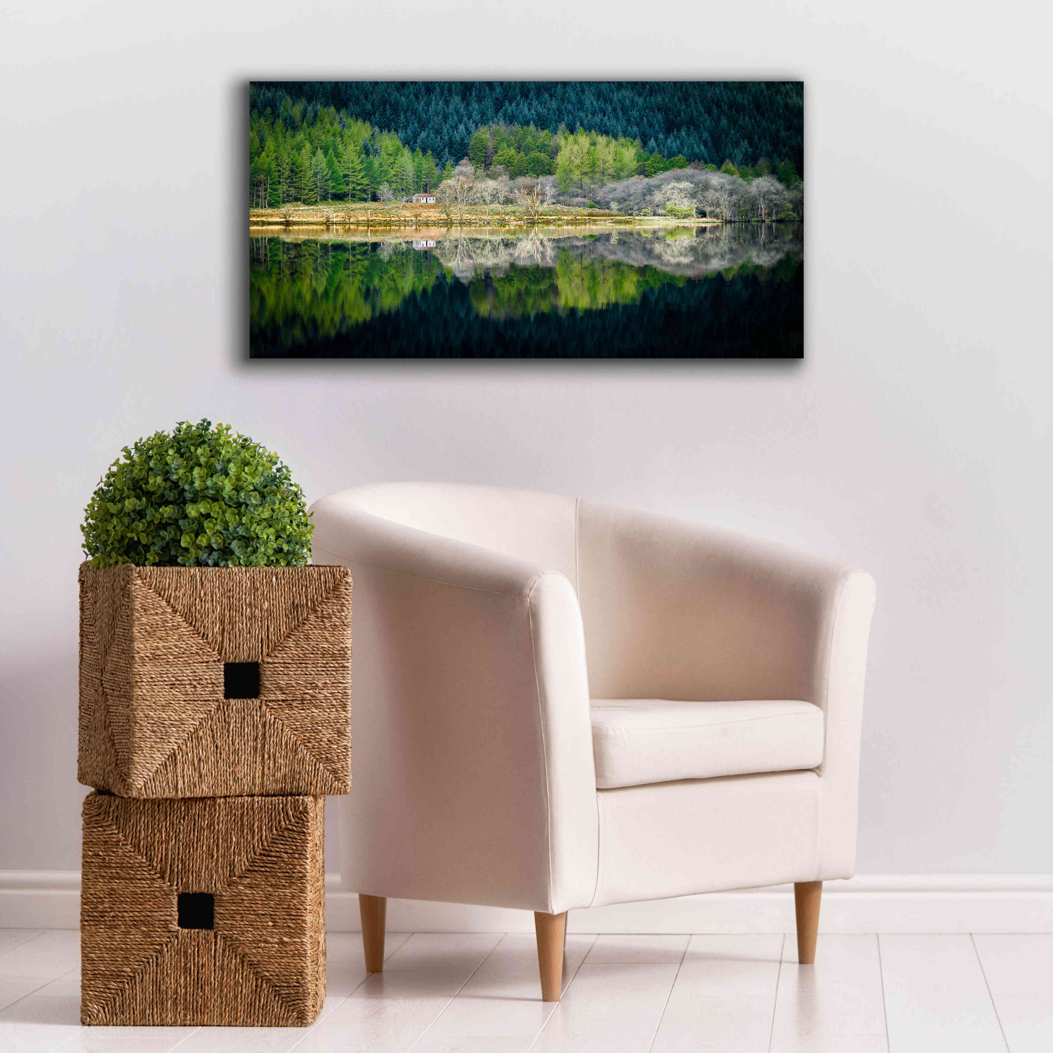'Spring Greens' by Lynne Douglas, Giclee Canvas Wall Art,40x20