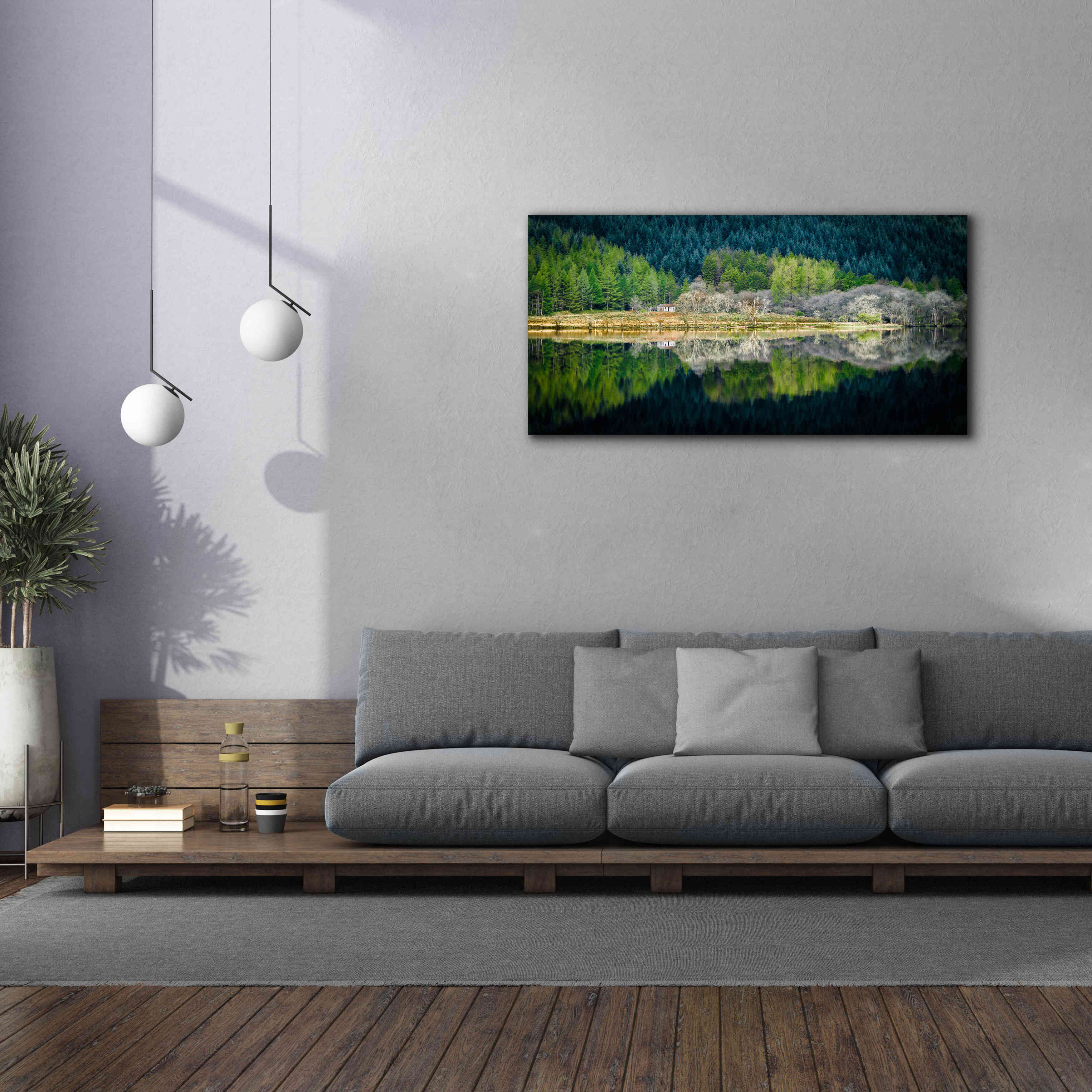 'Spring Greens' by Lynne Douglas, Giclee Canvas Wall Art,60x30