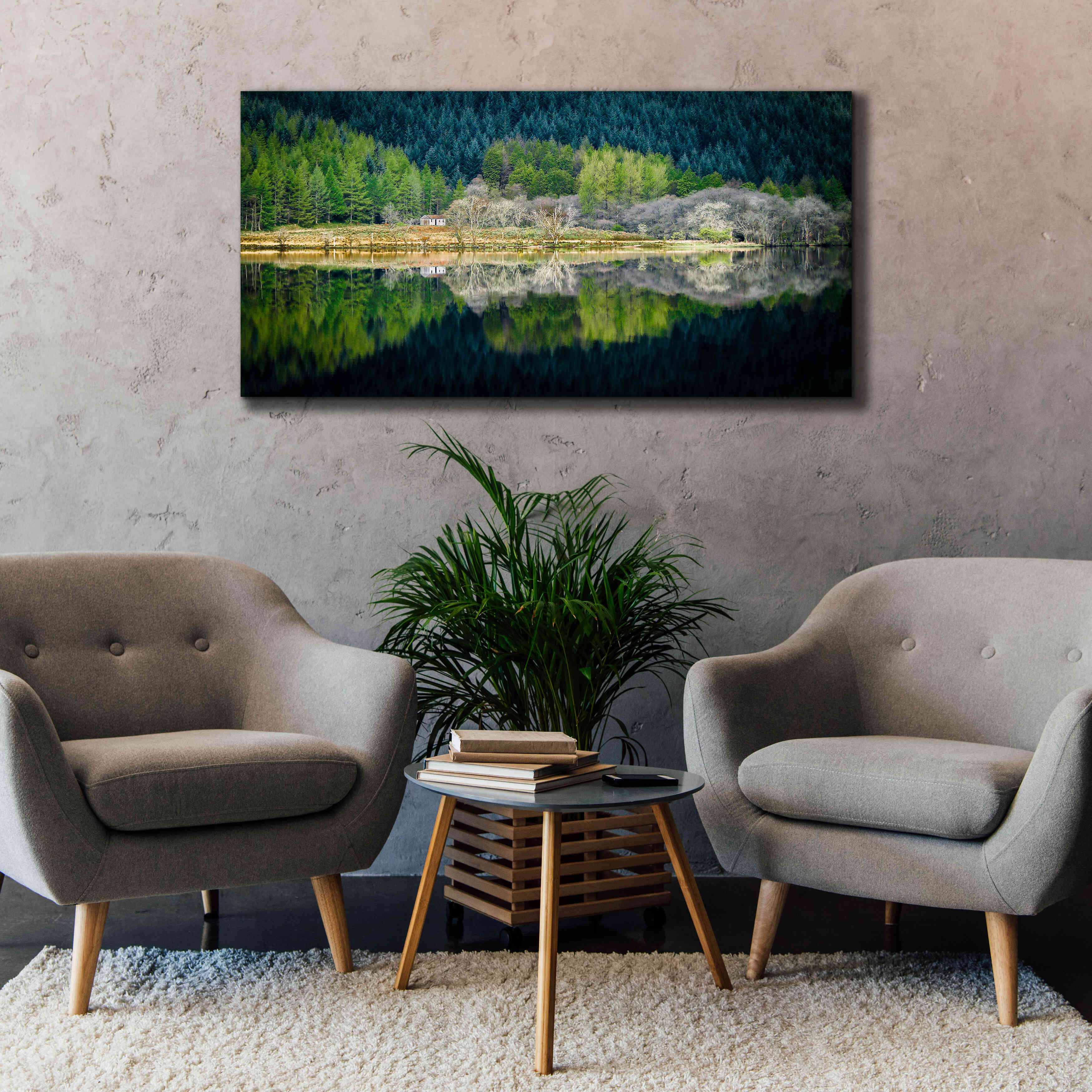 'Spring Greens' by Lynne Douglas, Giclee Canvas Wall Art,60x30