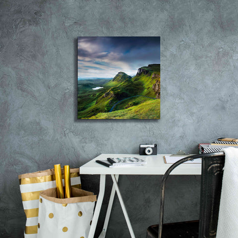Image of 'Summer on the Quiraing' by Lynne Douglas, Giclee Canvas Wall Art,18x18