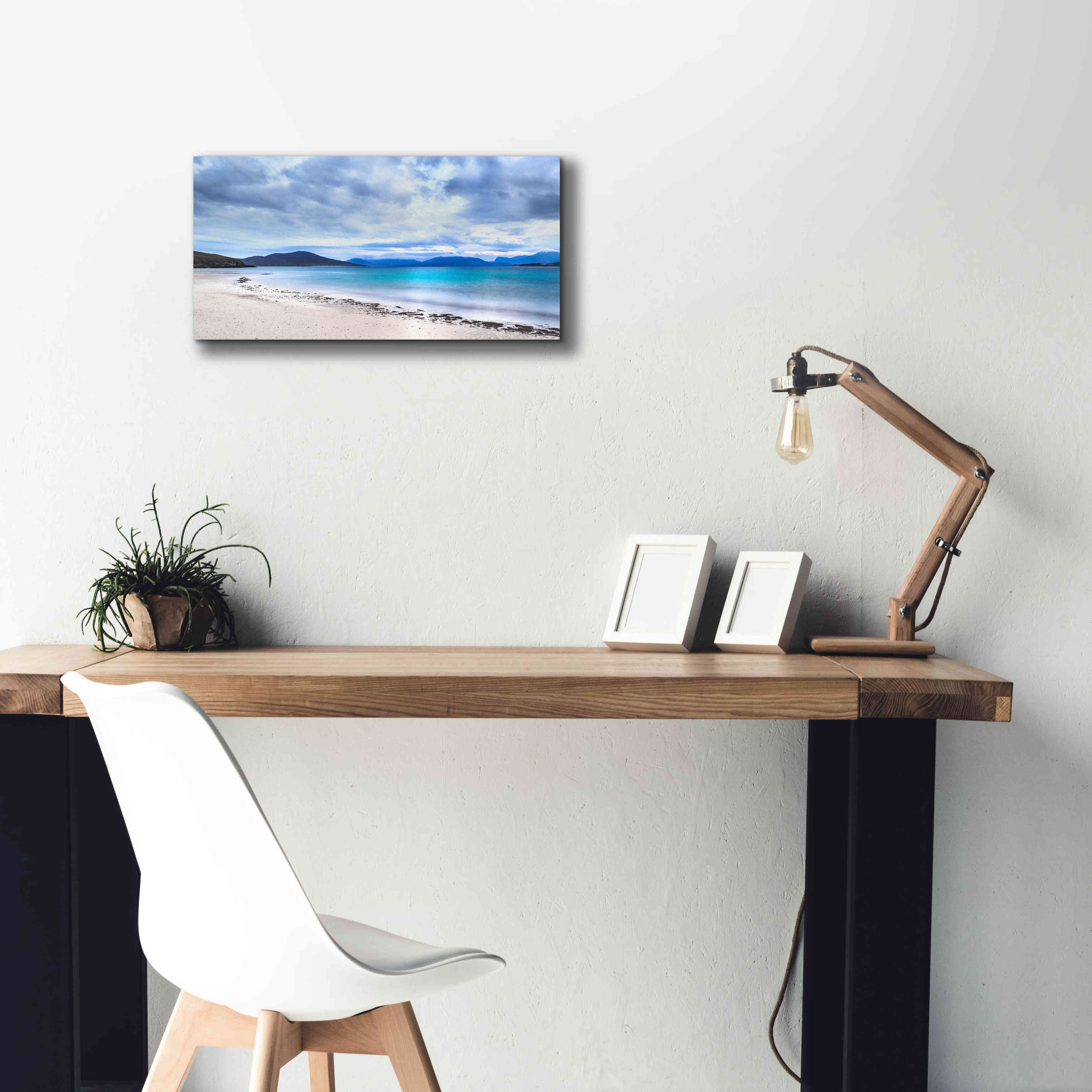 'Taransay Teal' by Lynne Douglas, Giclee Canvas Wall Art,24x12