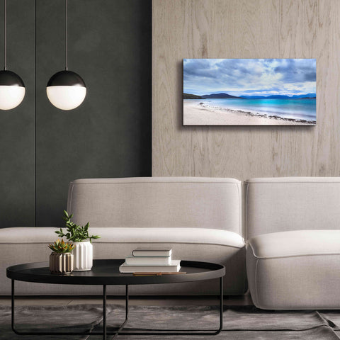 Image of 'Taransay Teal' by Lynne Douglas, Giclee Canvas Wall Art,40x20
