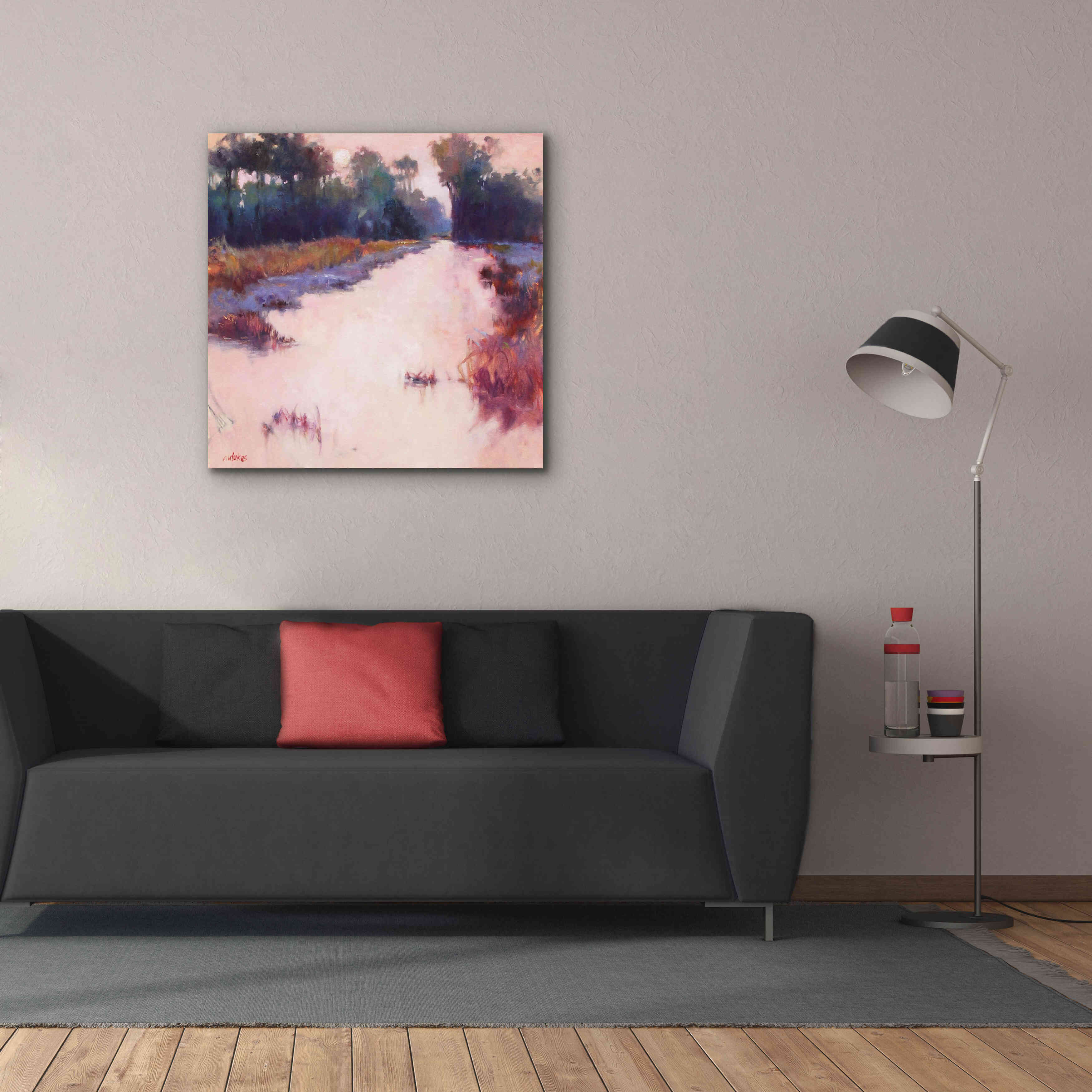 'Coral Dawn' by Madeline Dukes, Giclee Canvas Wall Art,37x37