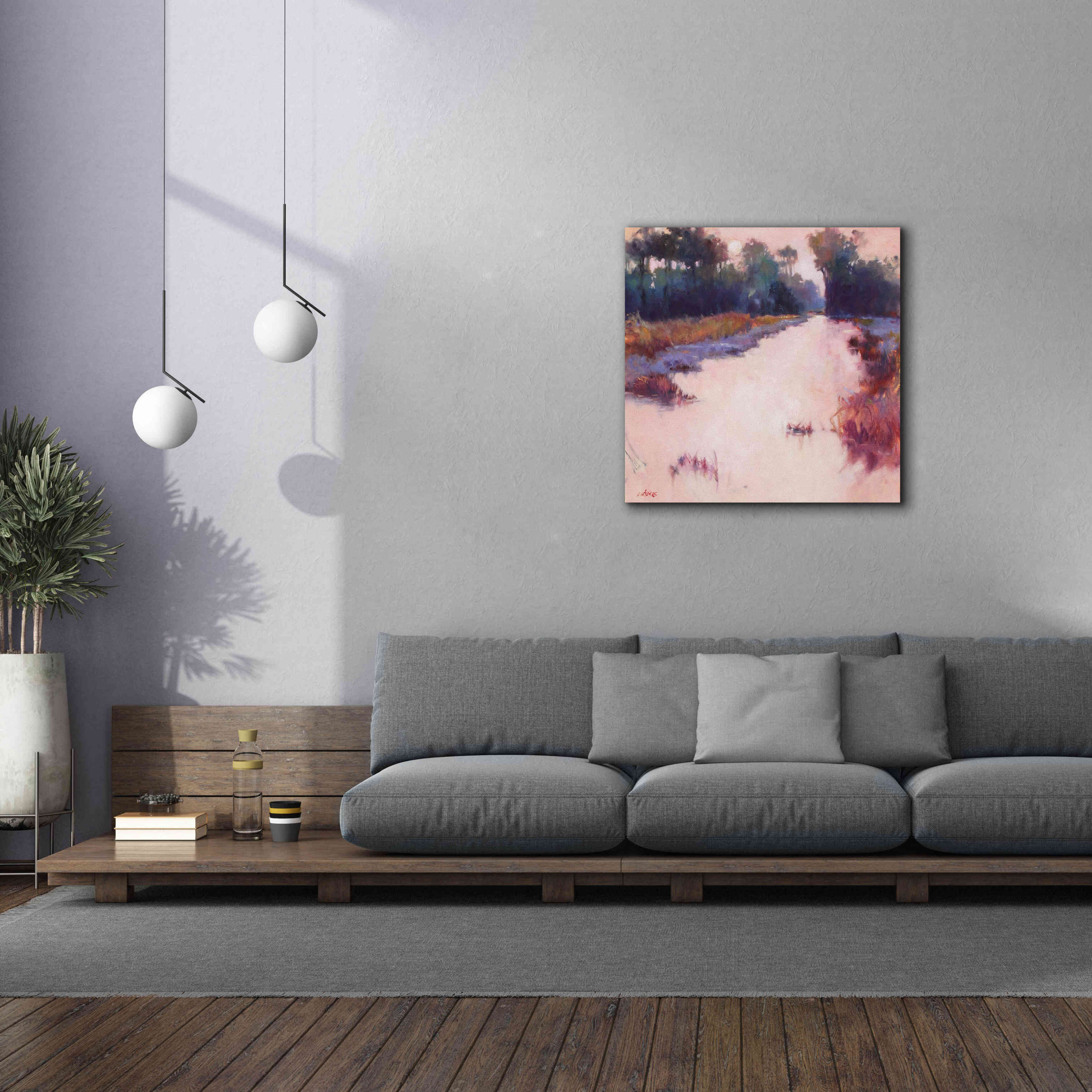 'Coral Dawn' by Madeline Dukes, Giclee Canvas Wall Art,37x37