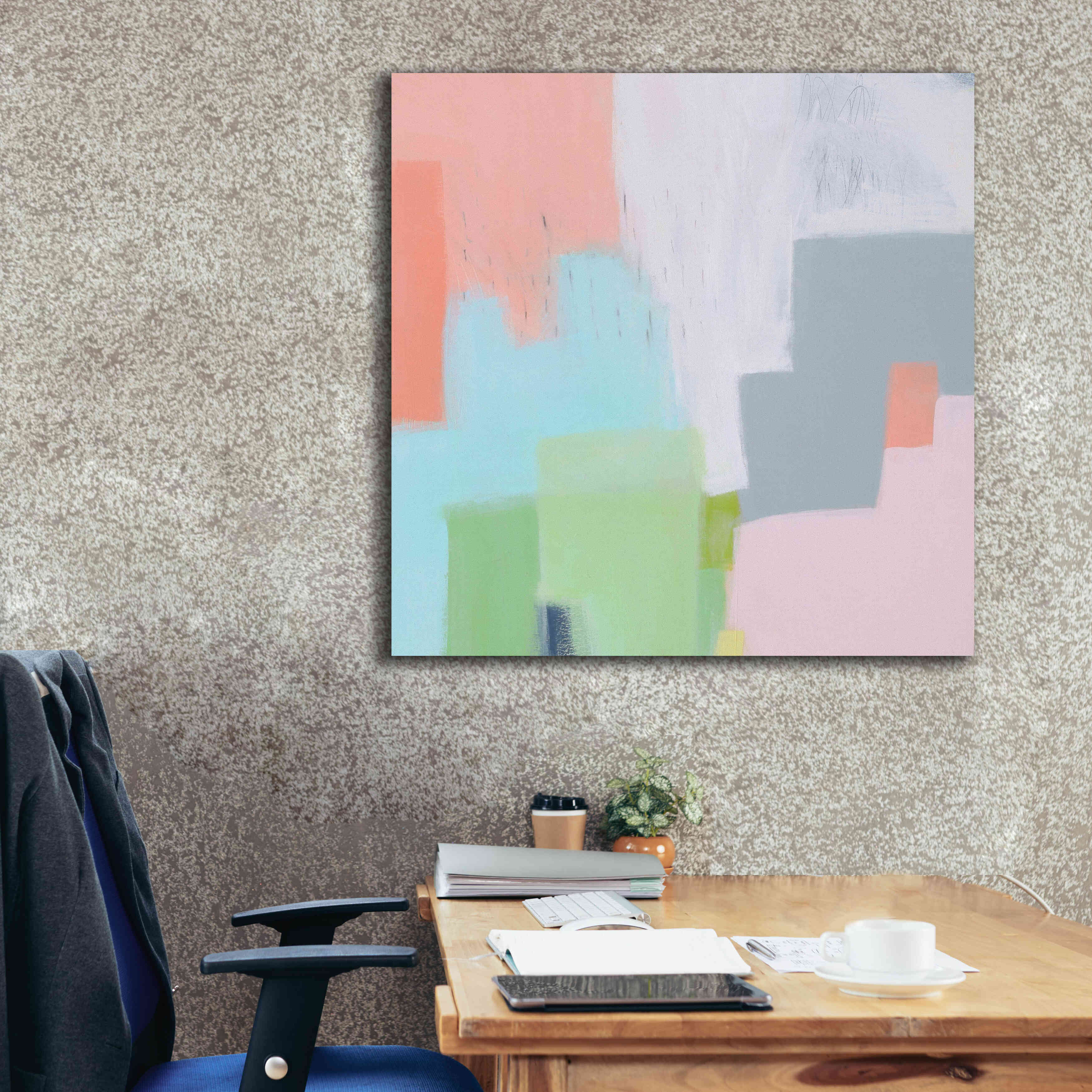 'Persica' by Melissa Donoho, Giclee Canvas Wall Art,37x37