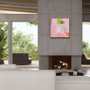 'Pink Squares' by Melissa Donoho, Giclee Canvas Wall Art,26x26