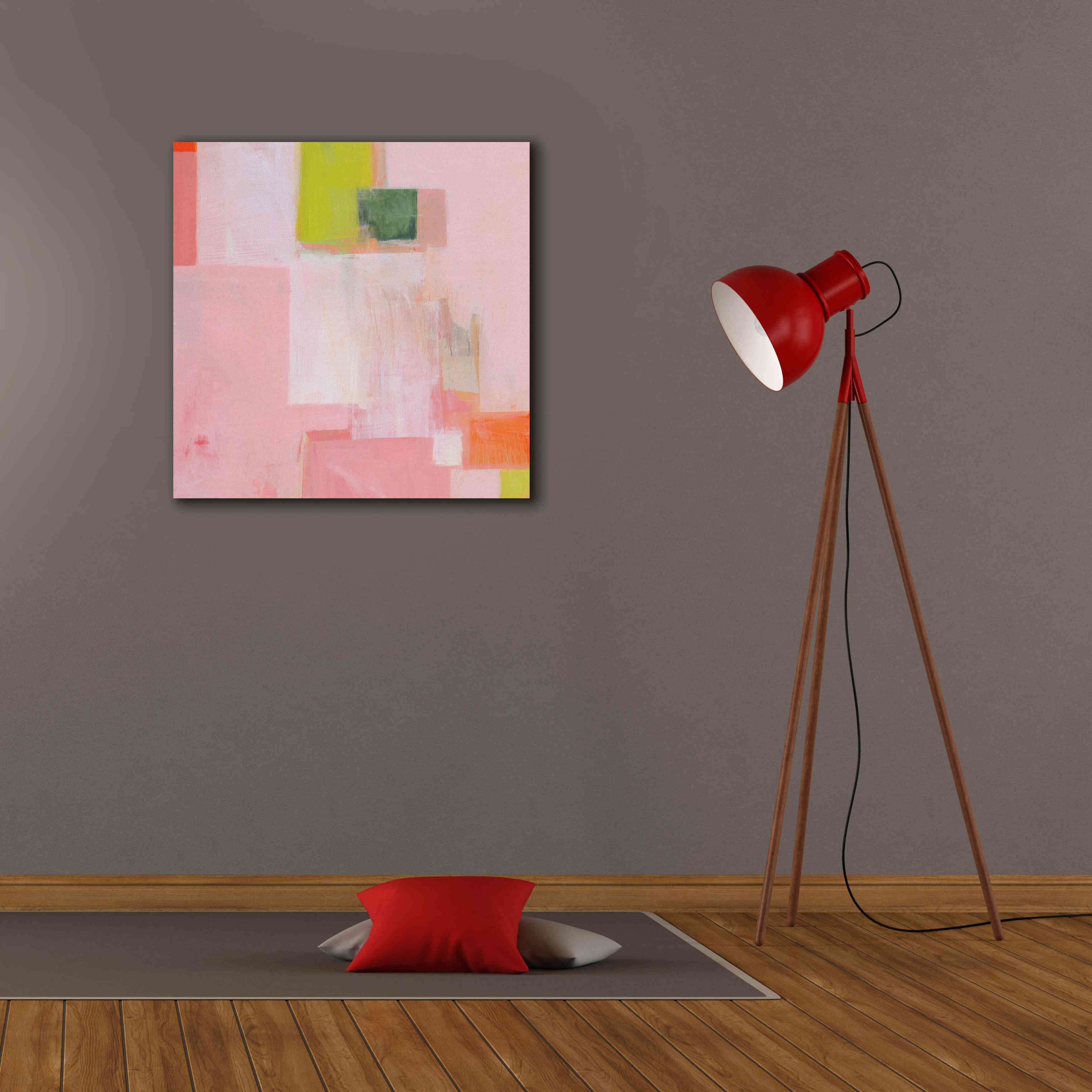 'Pink Squares' by Melissa Donoho, Giclee Canvas Wall Art,26x26
