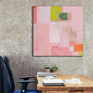 'Pink Squares' by Melissa Donoho, Giclee Canvas Wall Art,37x37