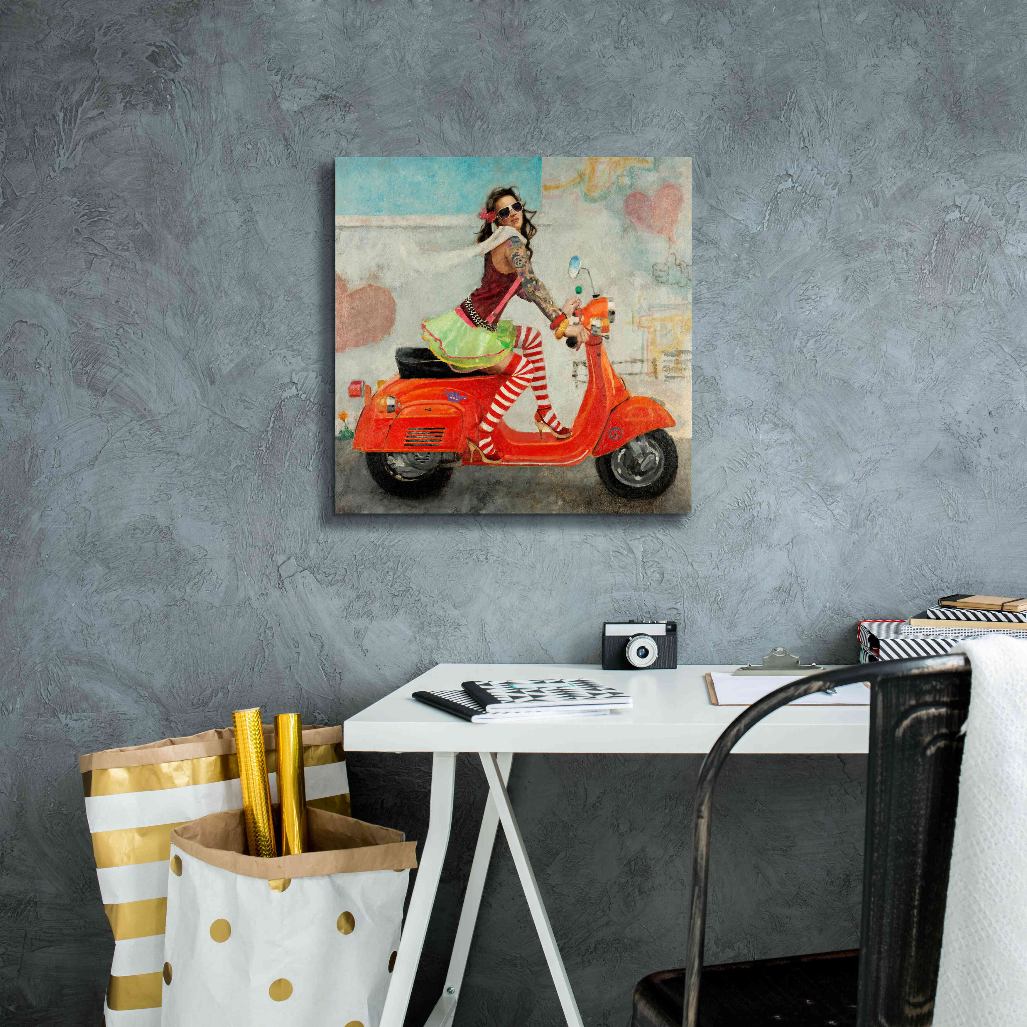 'This Is How I Roll' by Michael Fitzpatrick, Giclee Canvas Wall Art,18x18