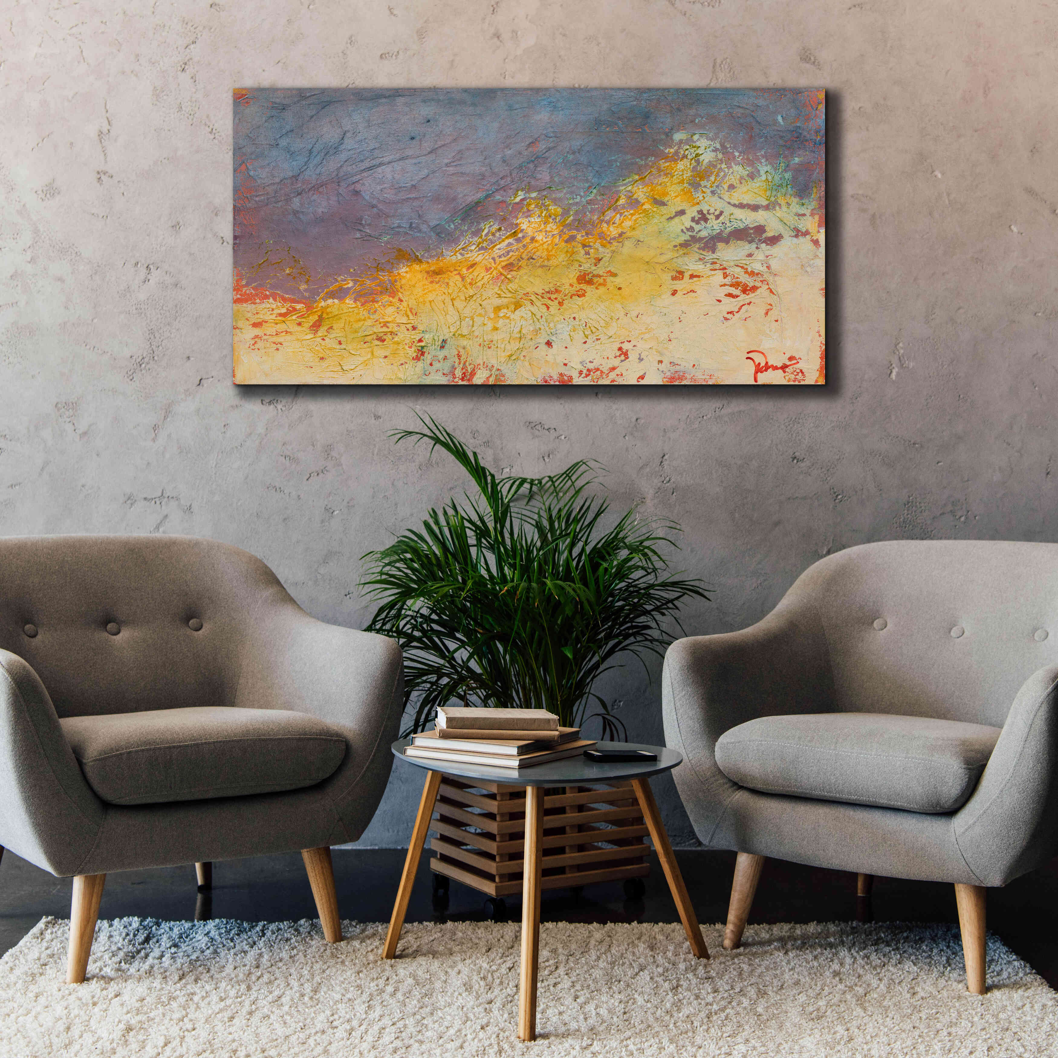 'Aerial' by Patrick Dennis, Giclee Canvas Wall Art,60x30