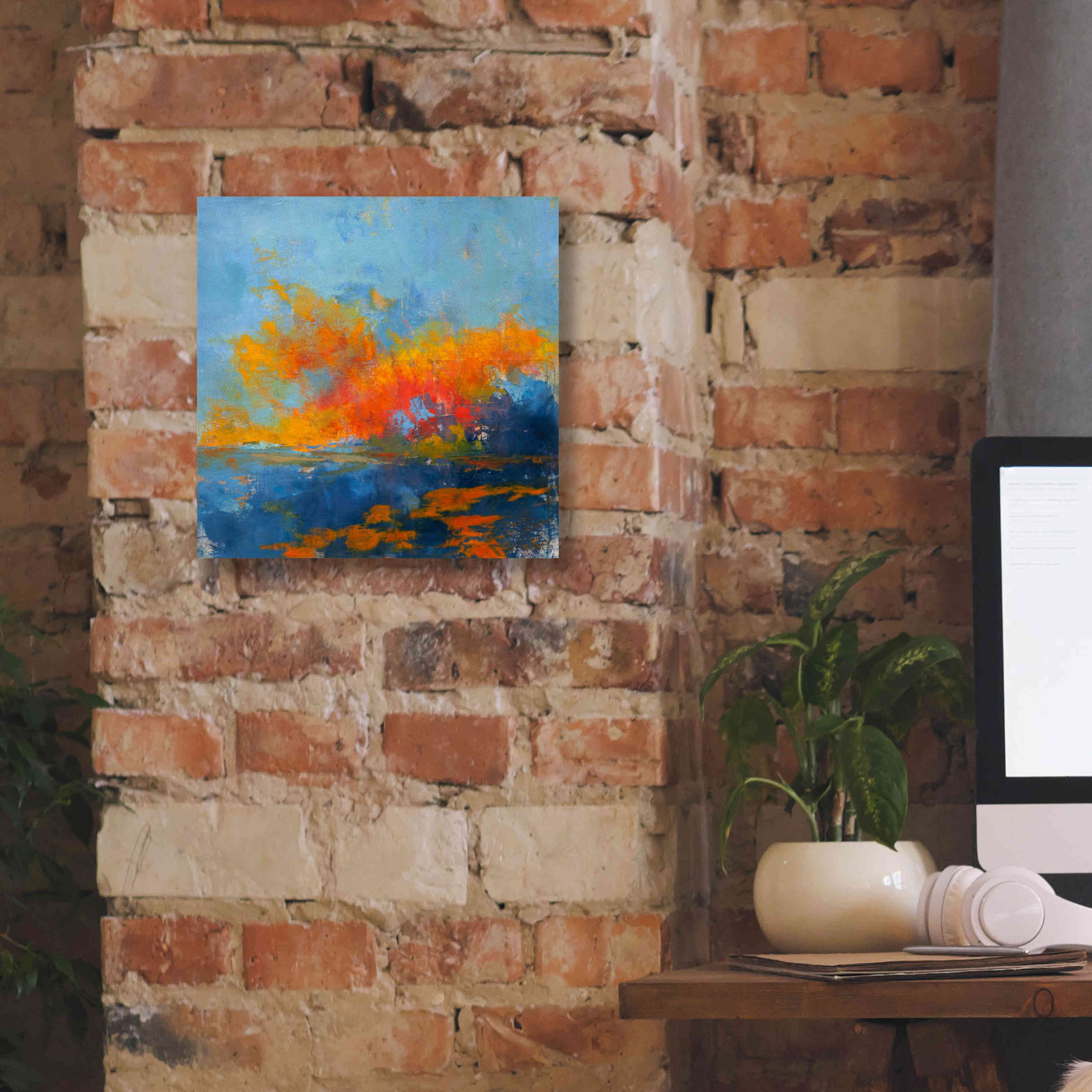 'Blue on Blue' by Patrick Dennis, Giclee Canvas Wall Art,12x12