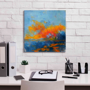 'Blue on Blue' by Patrick Dennis, Giclee Canvas Wall Art,18x18