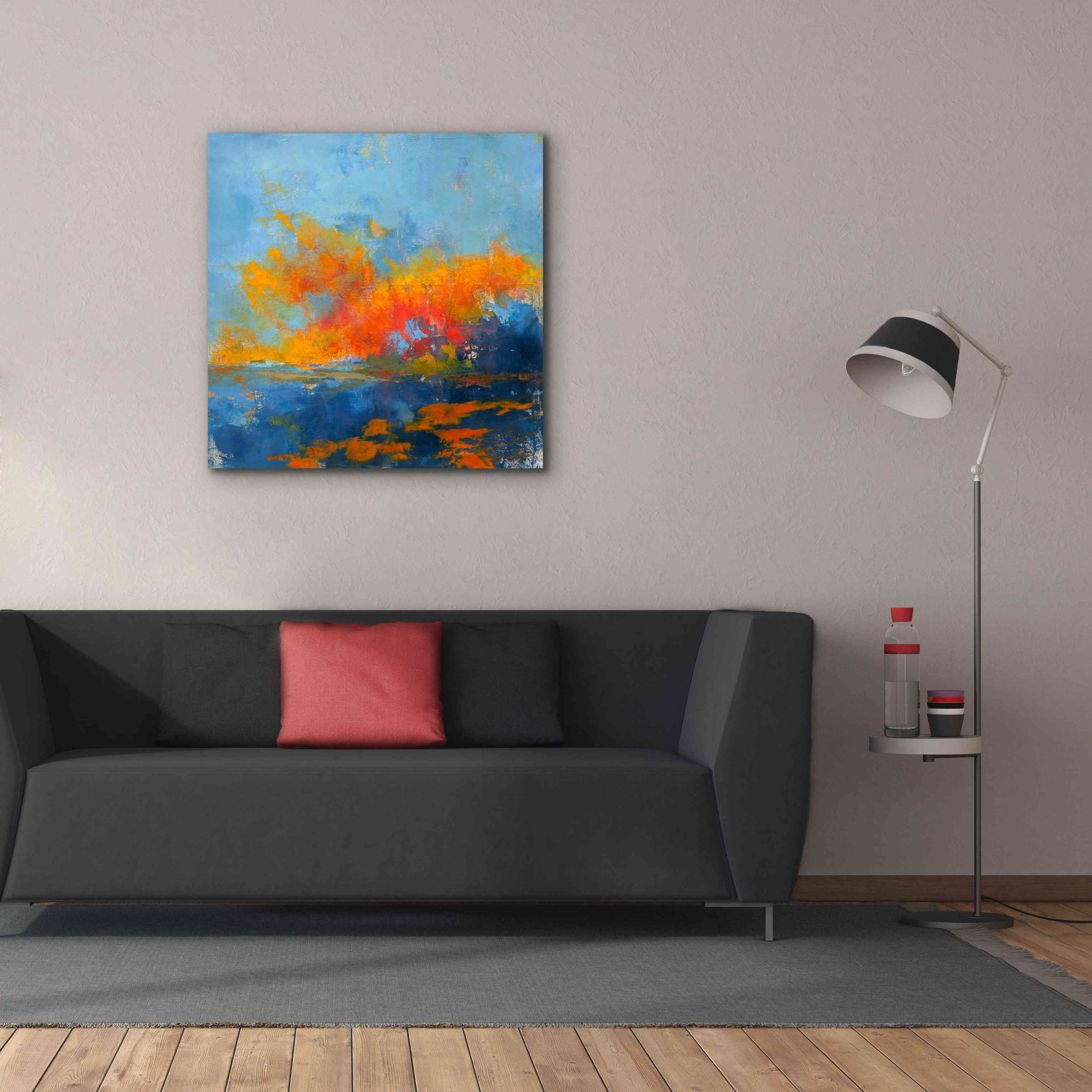 'Blue on Blue' by Patrick Dennis, Giclee Canvas Wall Art,37x37