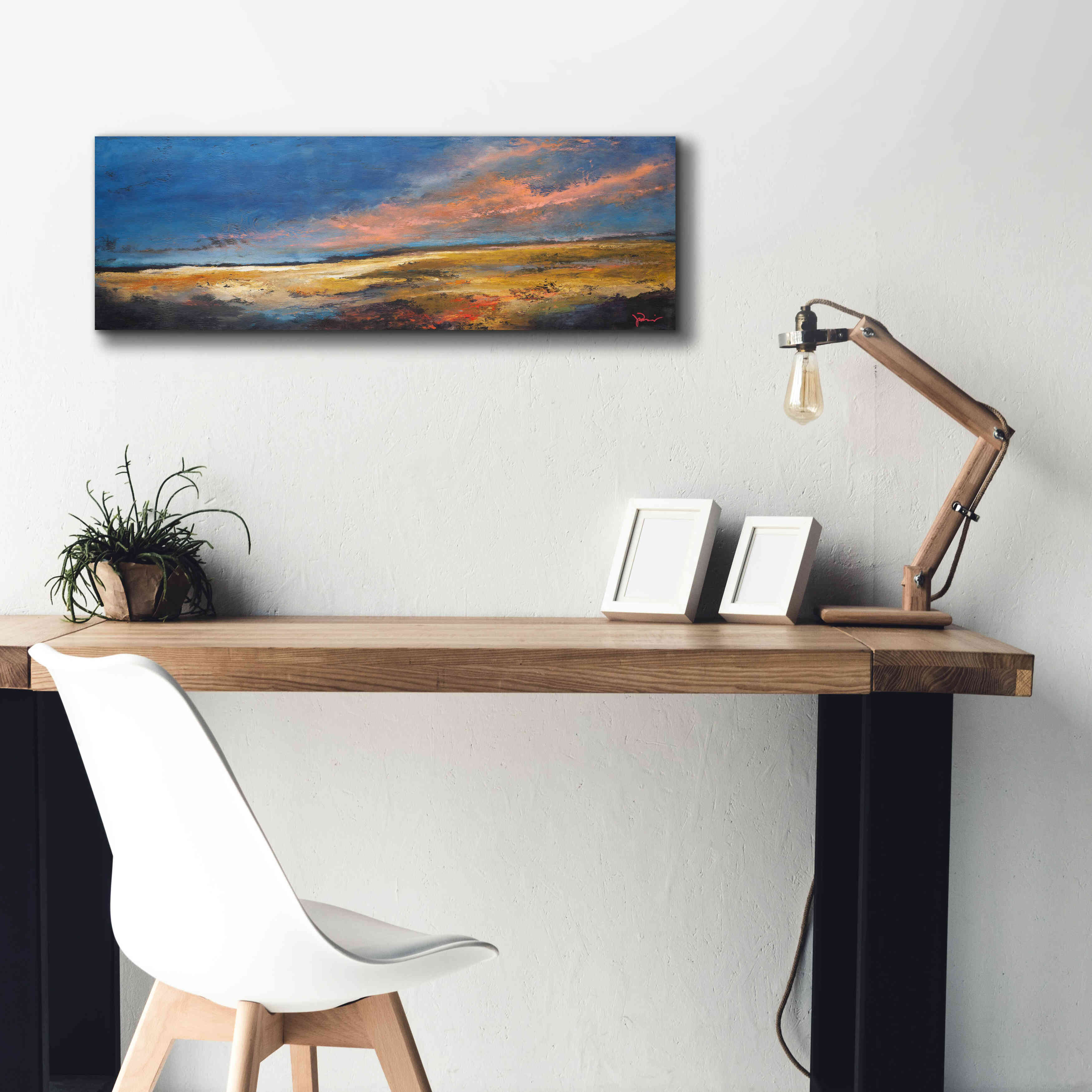 'Ranch Romance' by Patrick Dennis, Giclee Canvas Wall Art,36 x 12