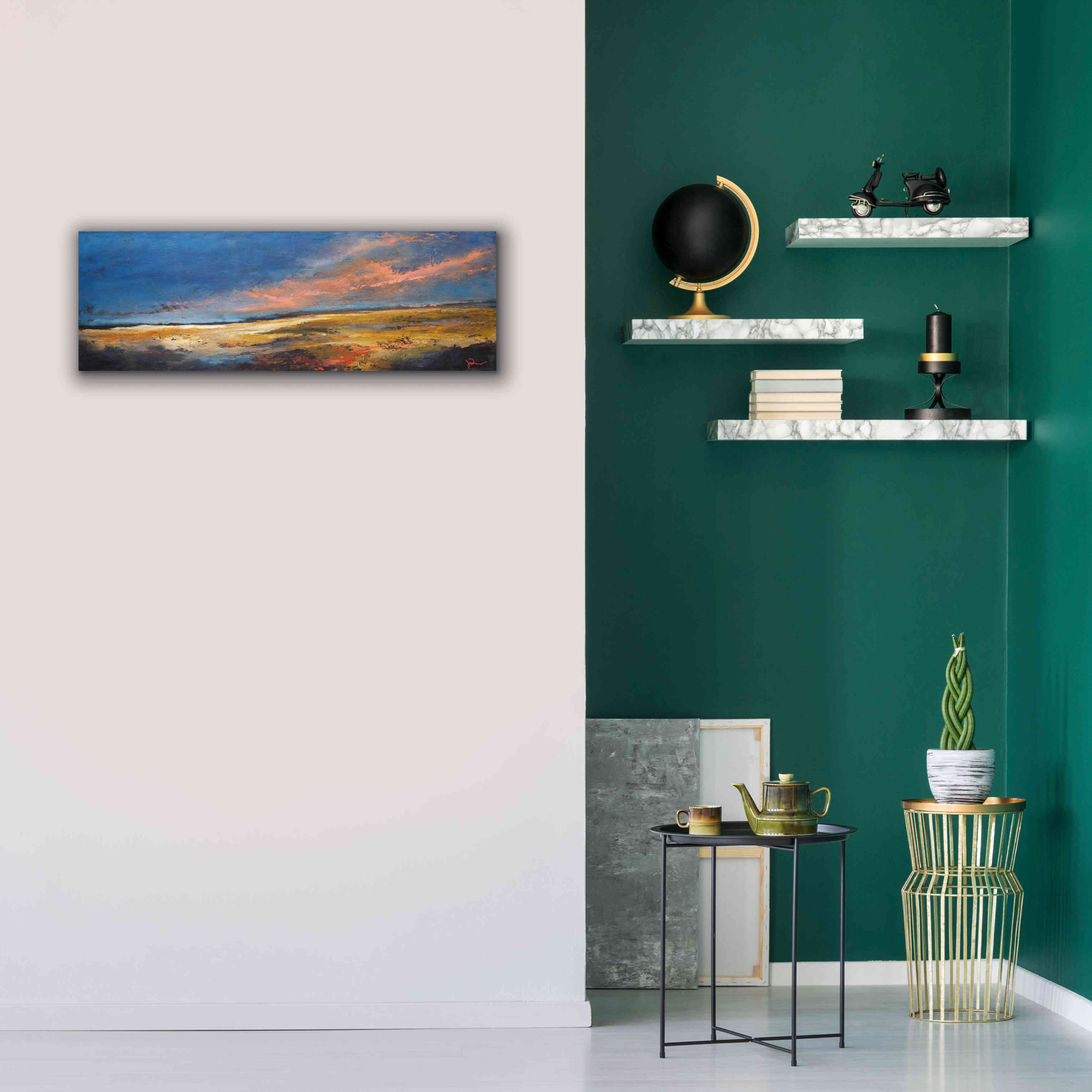 'Ranch Romance' by Patrick Dennis, Giclee Canvas Wall Art,36 x 12
