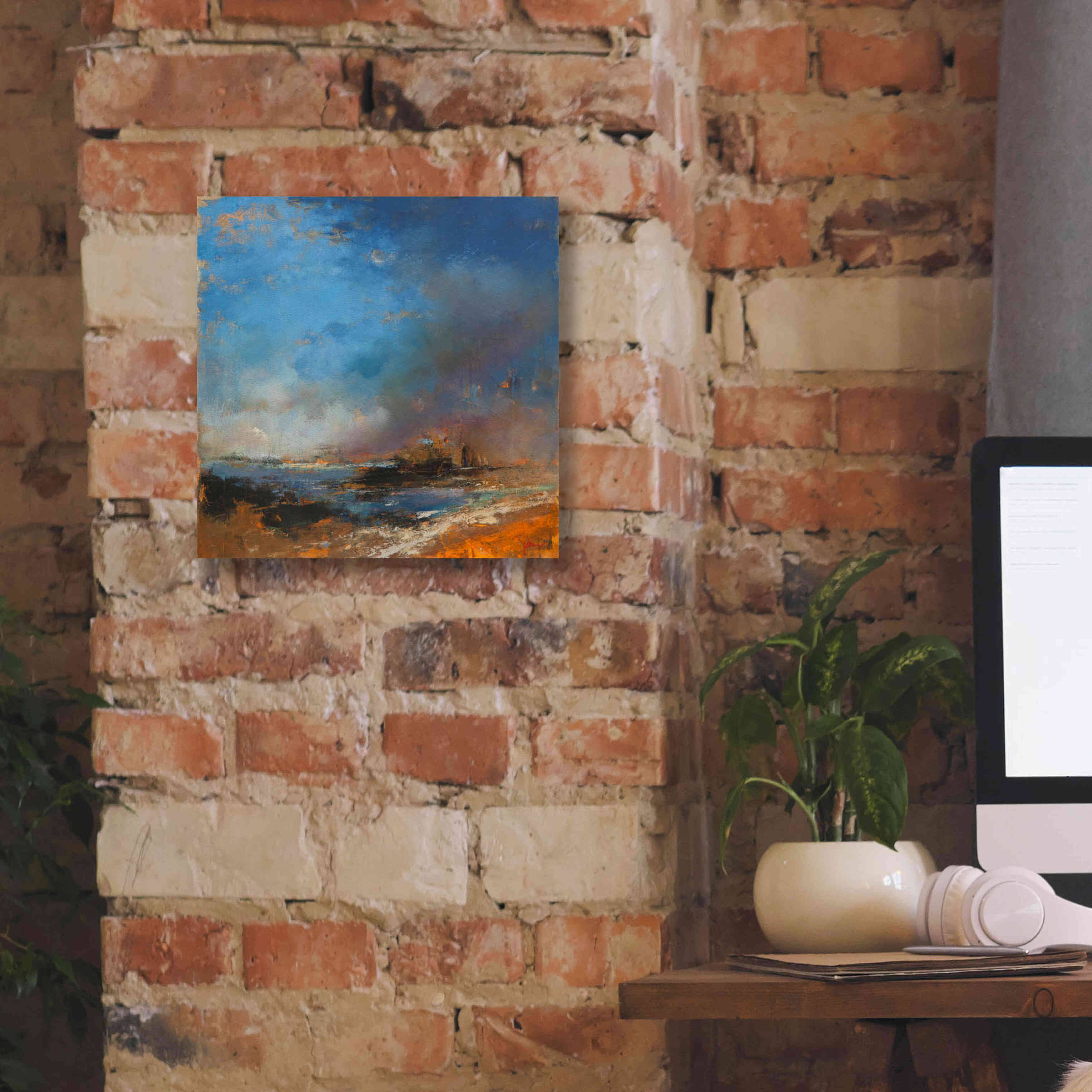 'Reclaimed Land' by Patrick Dennis, Giclee Canvas Wall Art,12 x 12
