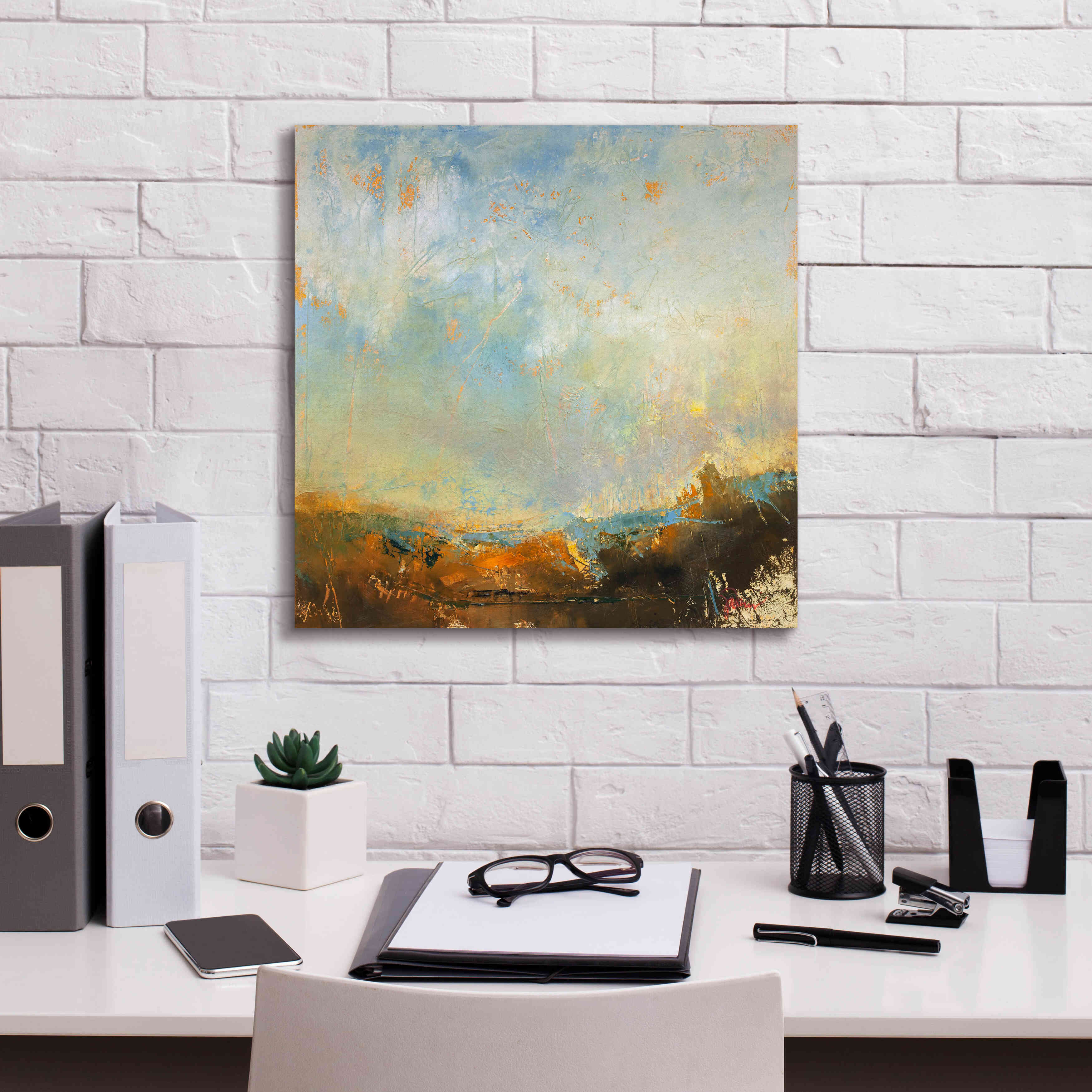 'Scaffold' by Patrick Dennis, Giclee Canvas Wall Art,18 x 18