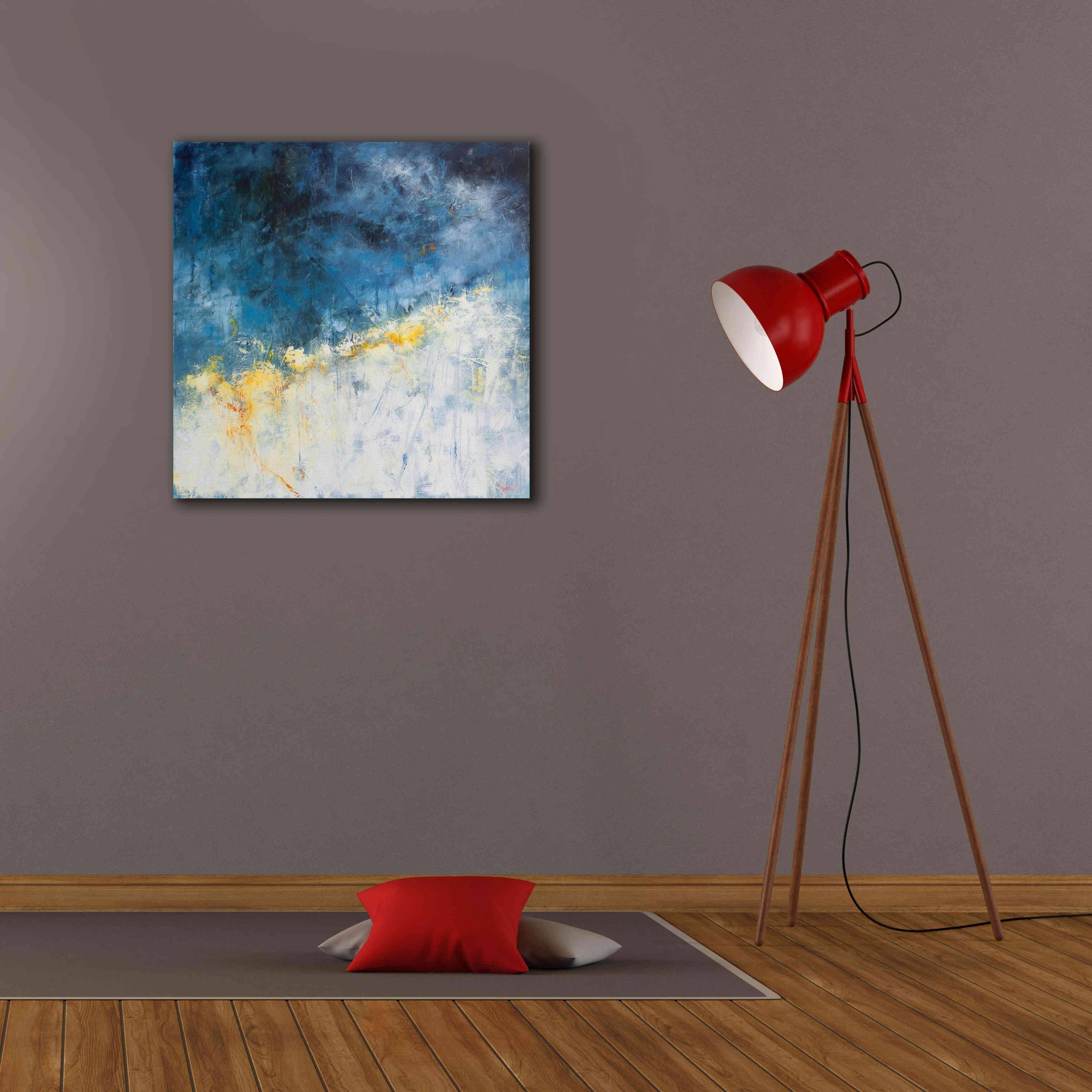 'Yellow Bloom' by Patrick Dennis, Giclee Canvas Wall Art,26 x 26