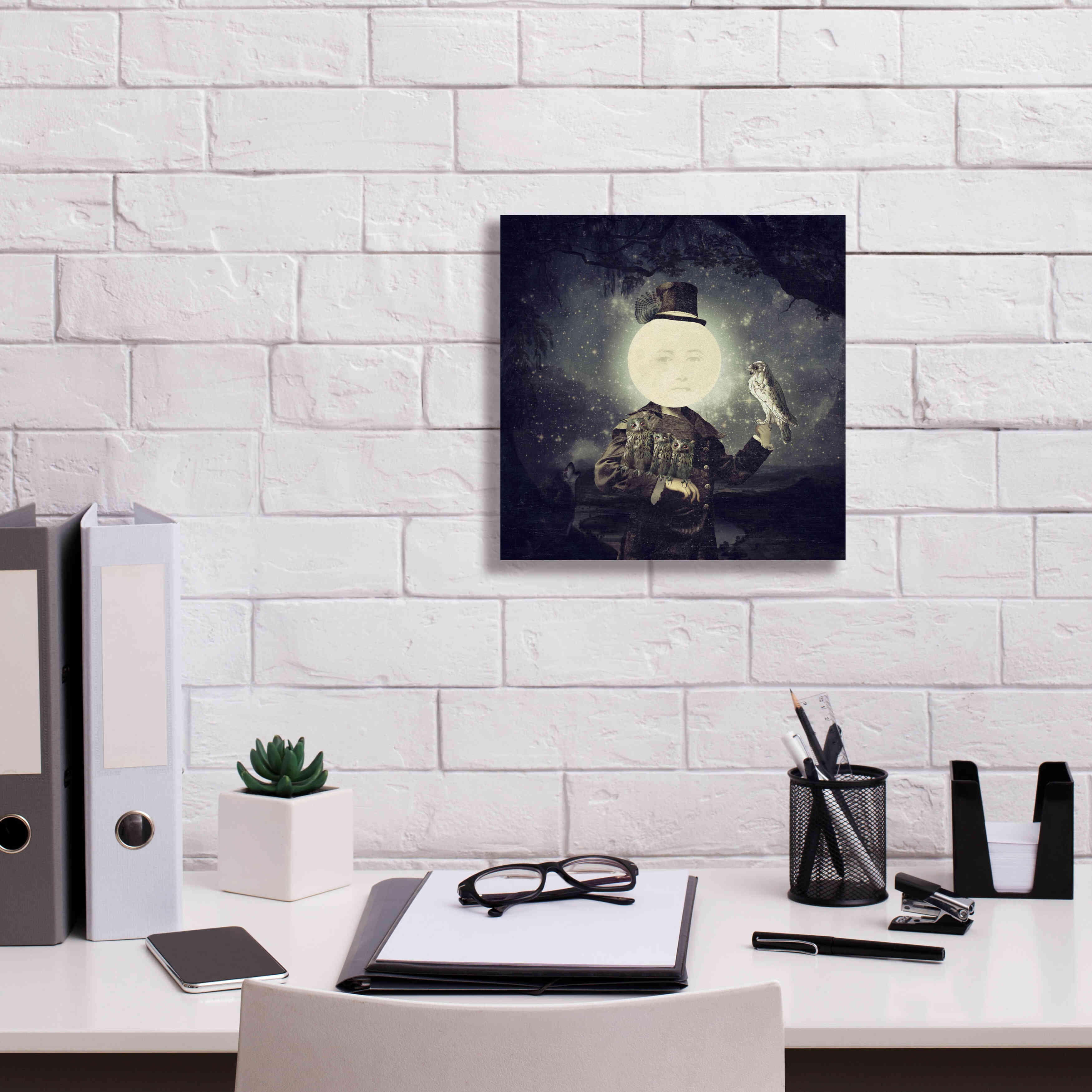 'Full Moon' by Paula Belle Flores, Giclee Canvas Wall Art,12 x 12