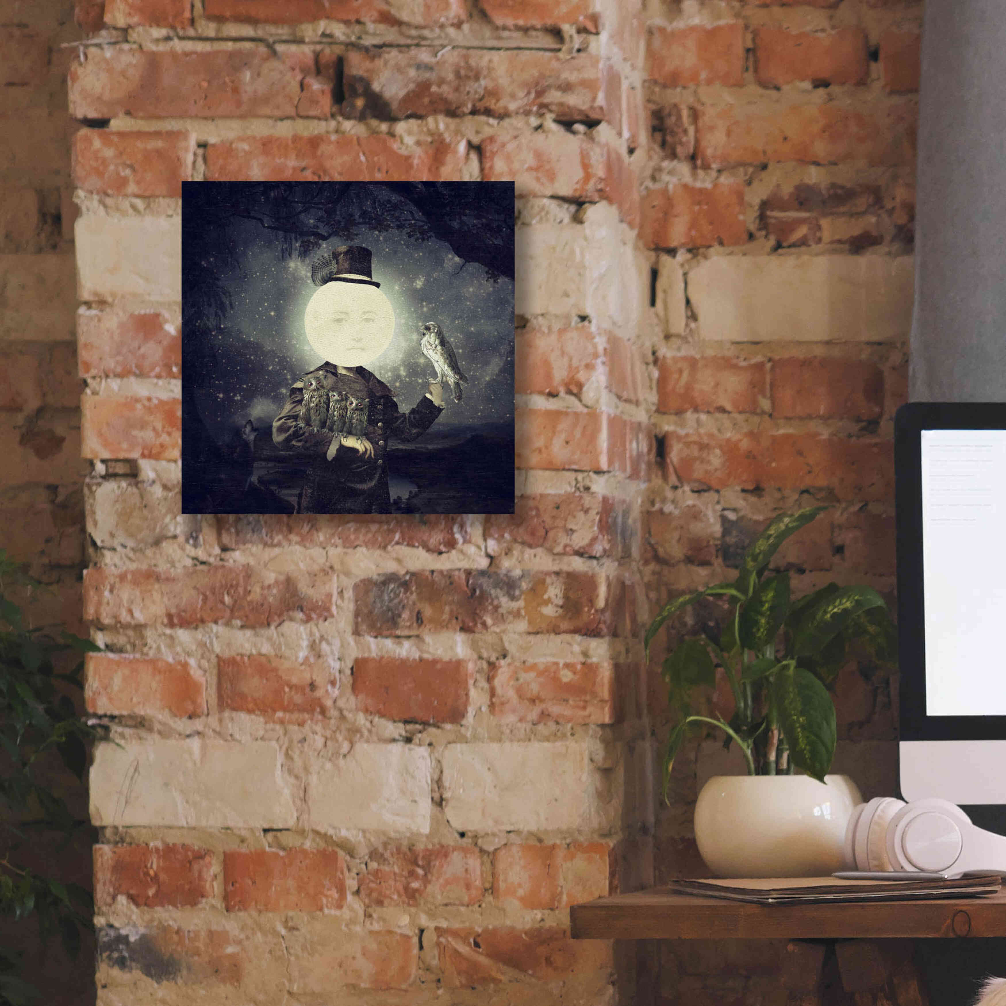 'Full Moon' by Paula Belle Flores, Giclee Canvas Wall Art,12 x 12