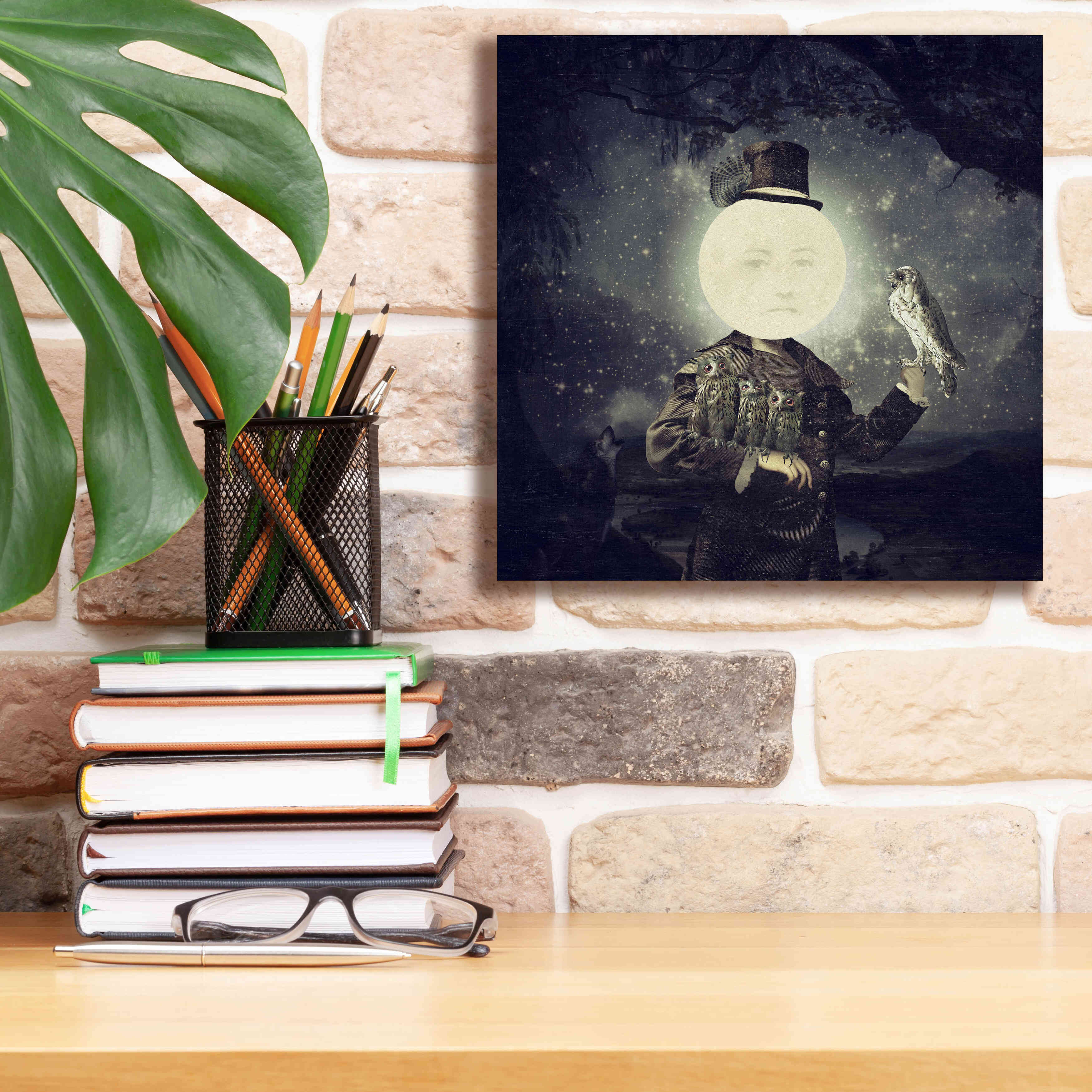 'Full Moon' by Paula Belle Flores, Giclee Canvas Wall Art,12 x 12