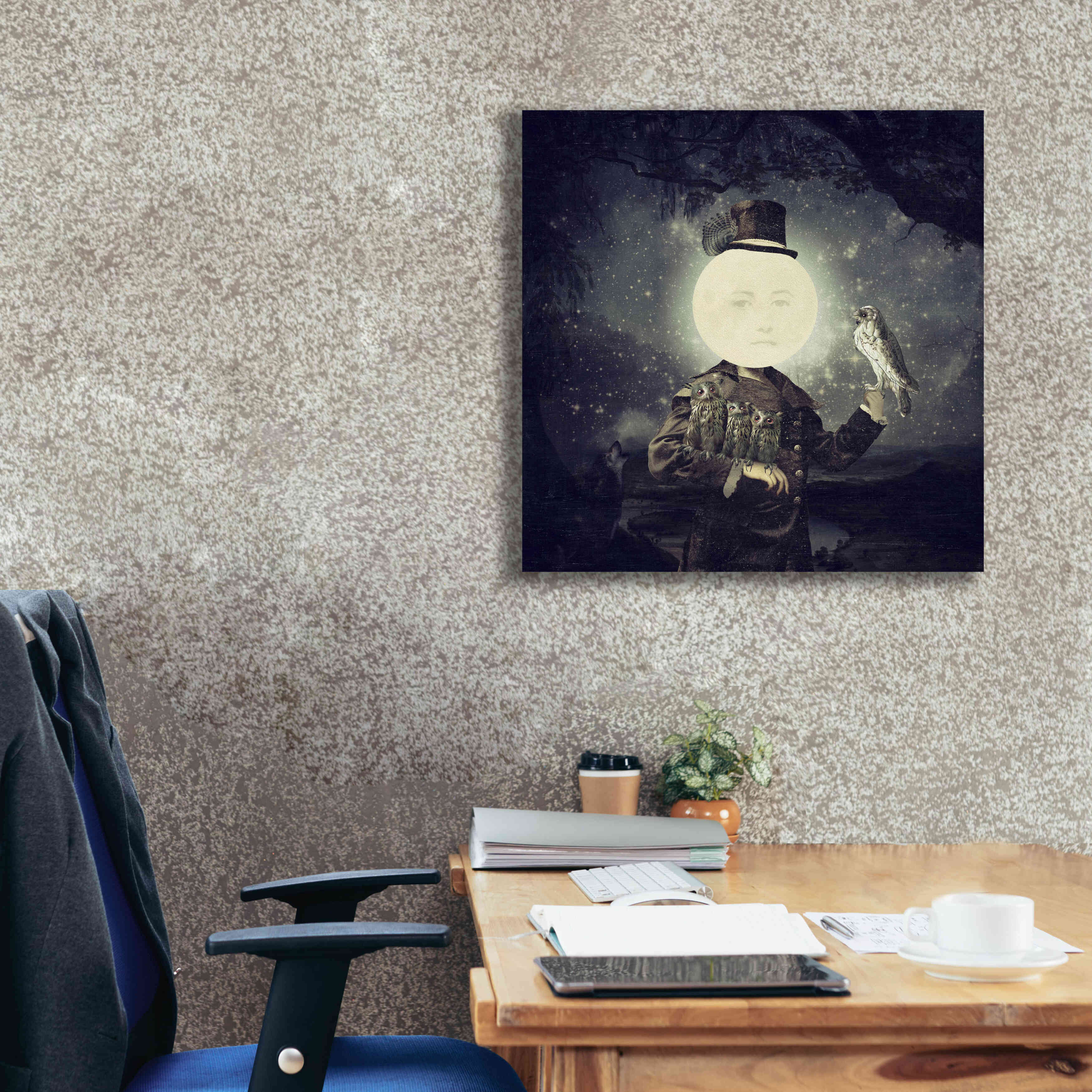 'Full Moon' by Paula Belle Flores, Giclee Canvas Wall Art,26 x 26