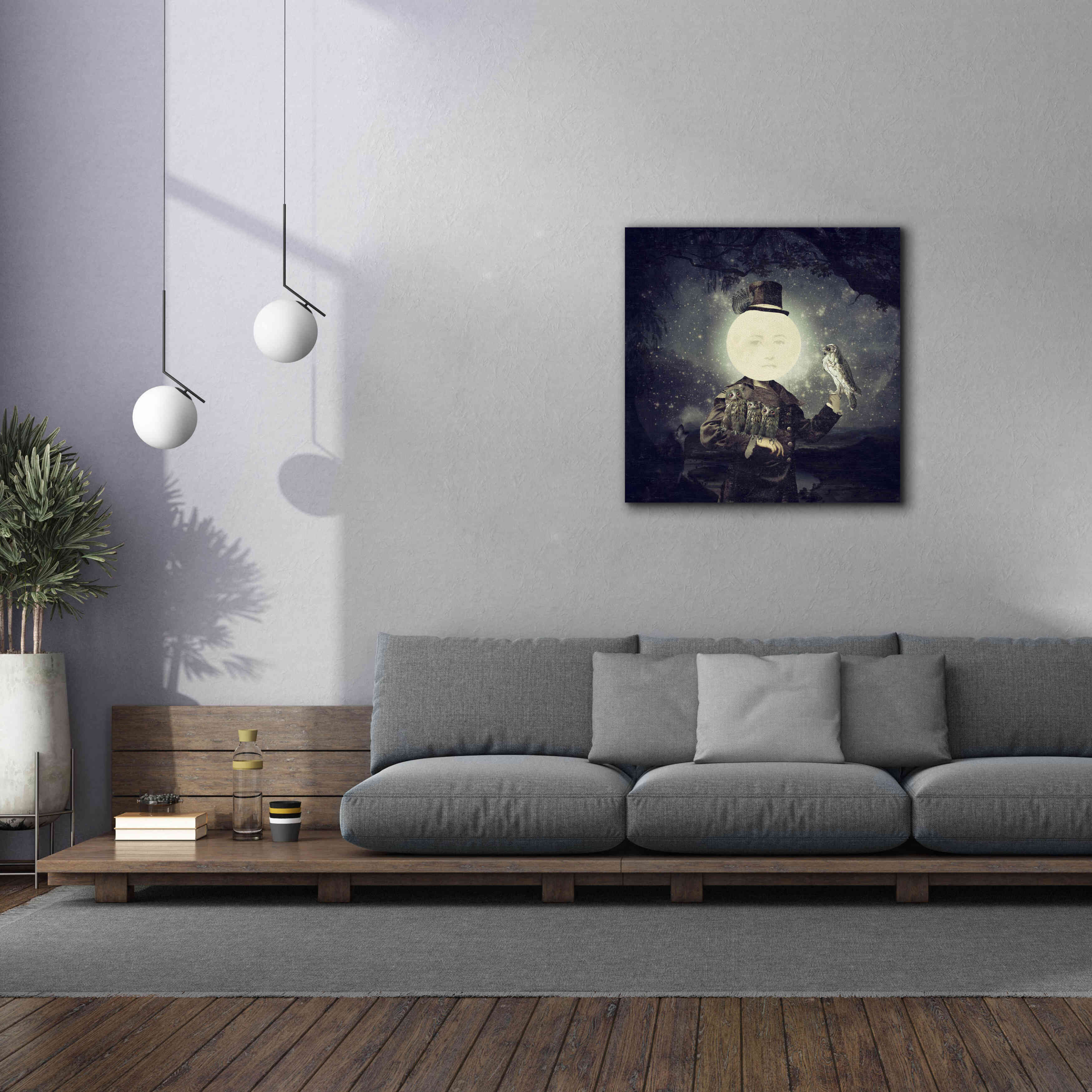 'Full Moon' by Paula Belle Flores, Giclee Canvas Wall Art,37 x 37