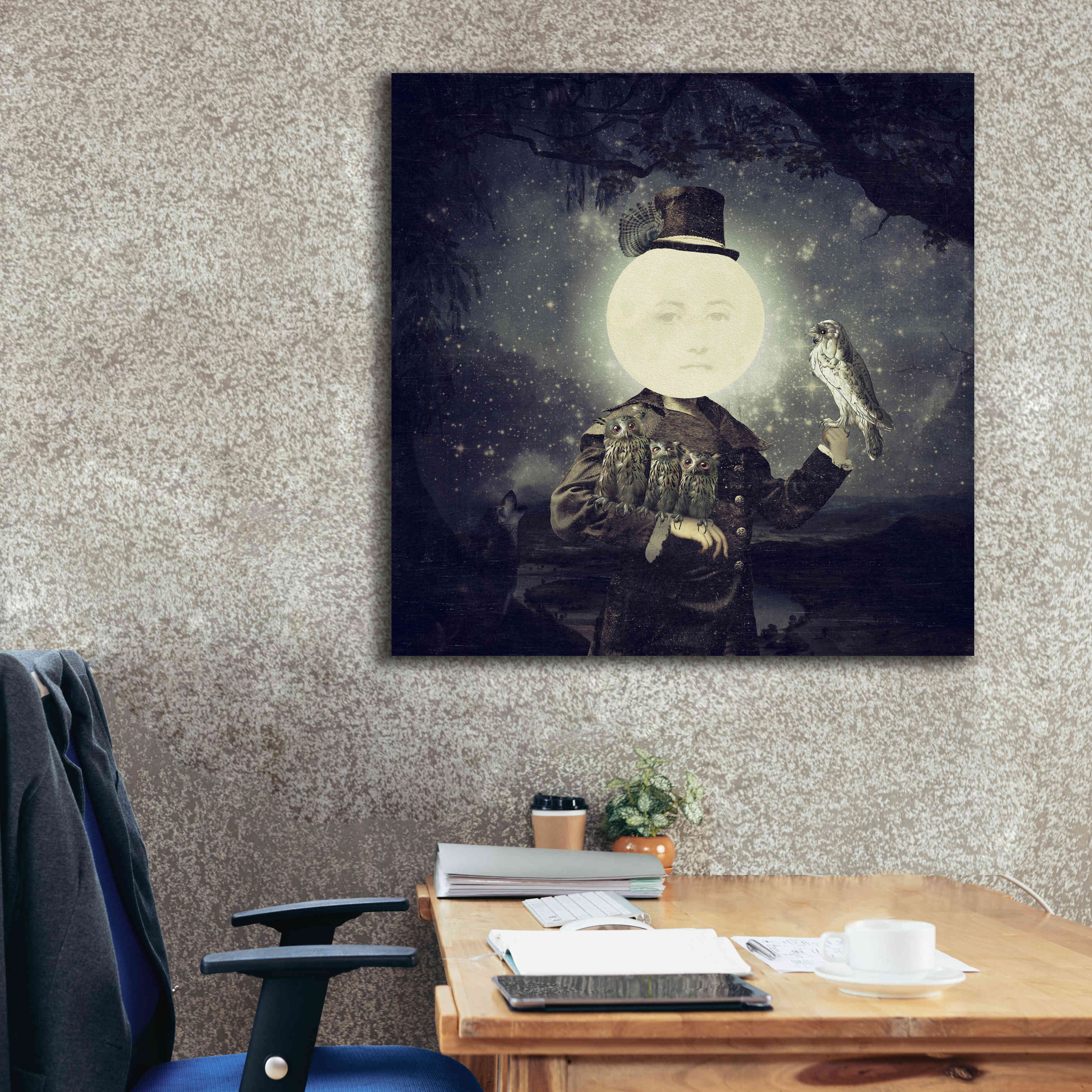 'Full Moon' by Paula Belle Flores, Giclee Canvas Wall Art,37 x 37
