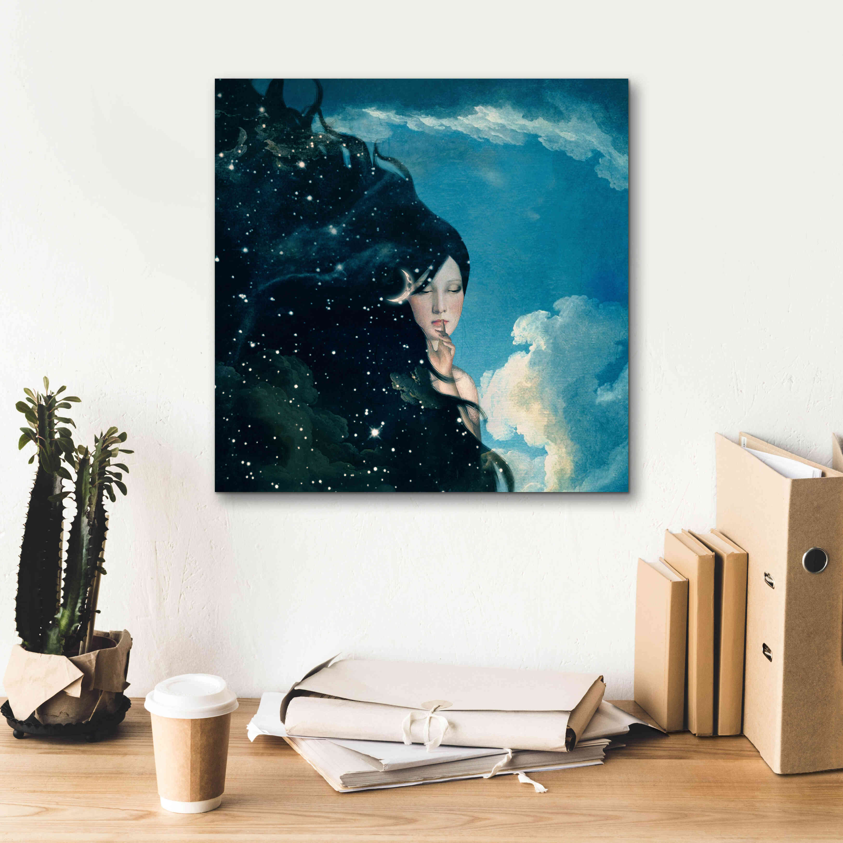'Lady Night' by Paula Belle Flores, Giclee Canvas Wall Art,18 x 18