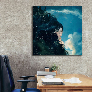 'Lady Night' by Paula Belle Flores, Giclee Canvas Wall Art,37 x 37